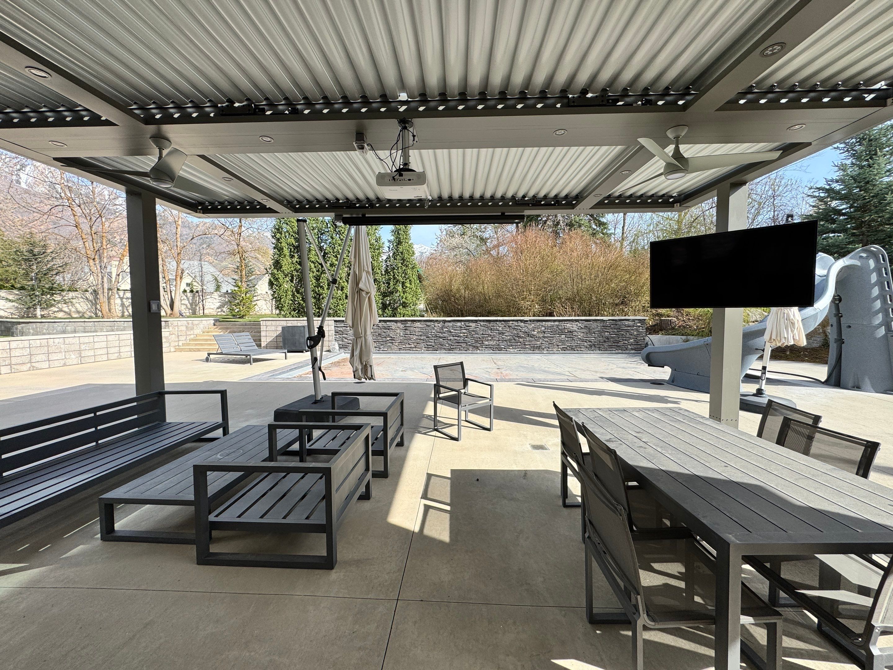 Pool House Party Patio Cover by ModernShade