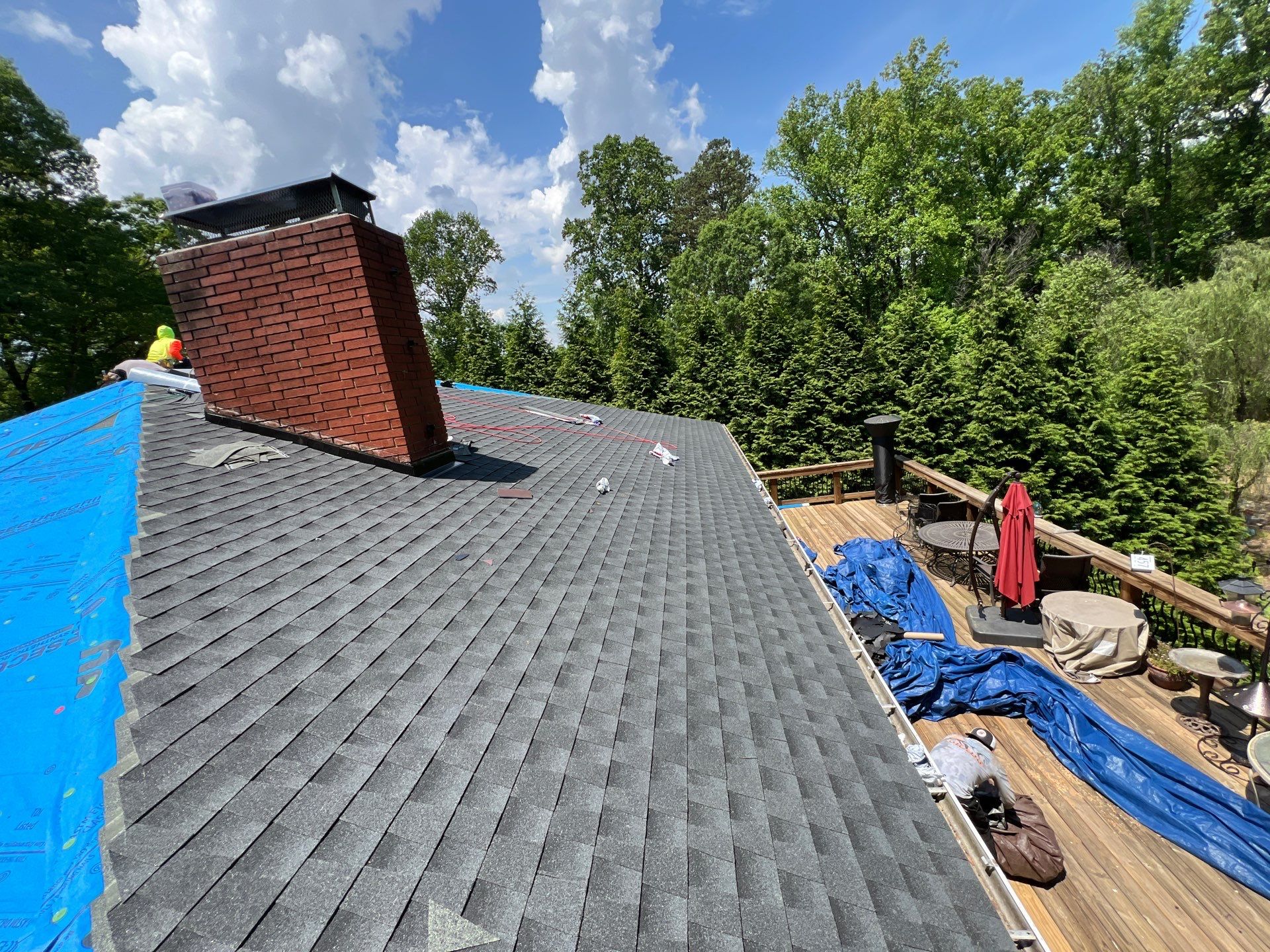 Residential Roofing Installation using GAF Timberline HDZ Charcoal by RISE Roofing & Restoration, LLC