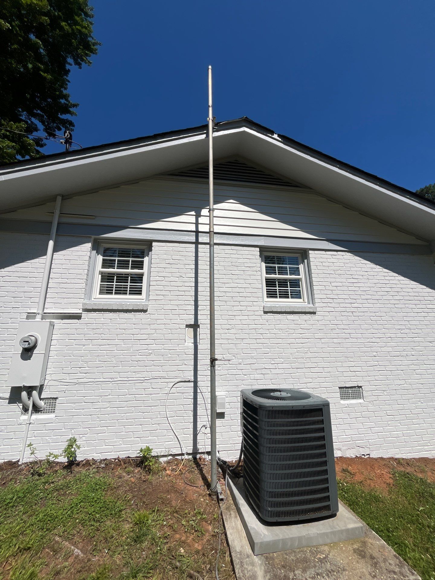 Portico Build with PVC Square Column Crafters Columns, Rotten Wood Replacement, and Exterior Painting by Nelson Exteriors