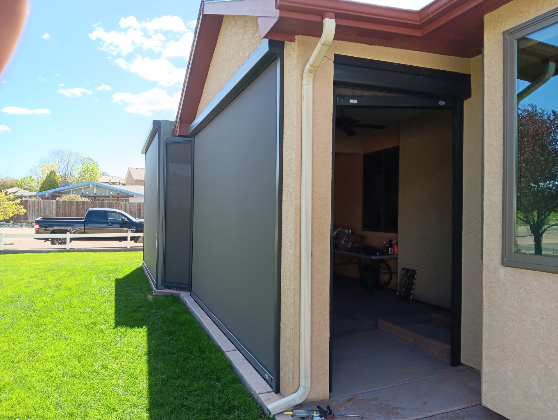 Motorized Aluminum Pergola & Exterior Screens by Outdoor Solutions Colorado