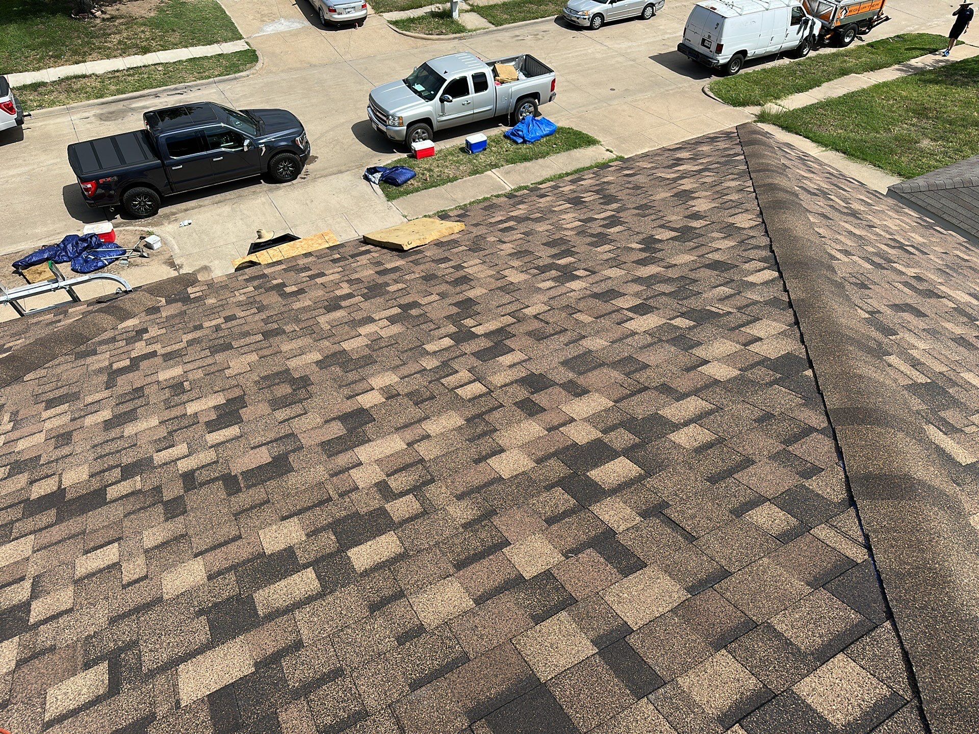 Full Roof Replacement, Chimney Rebuild and Interior Damage Replacement by First United Roofing & Construction