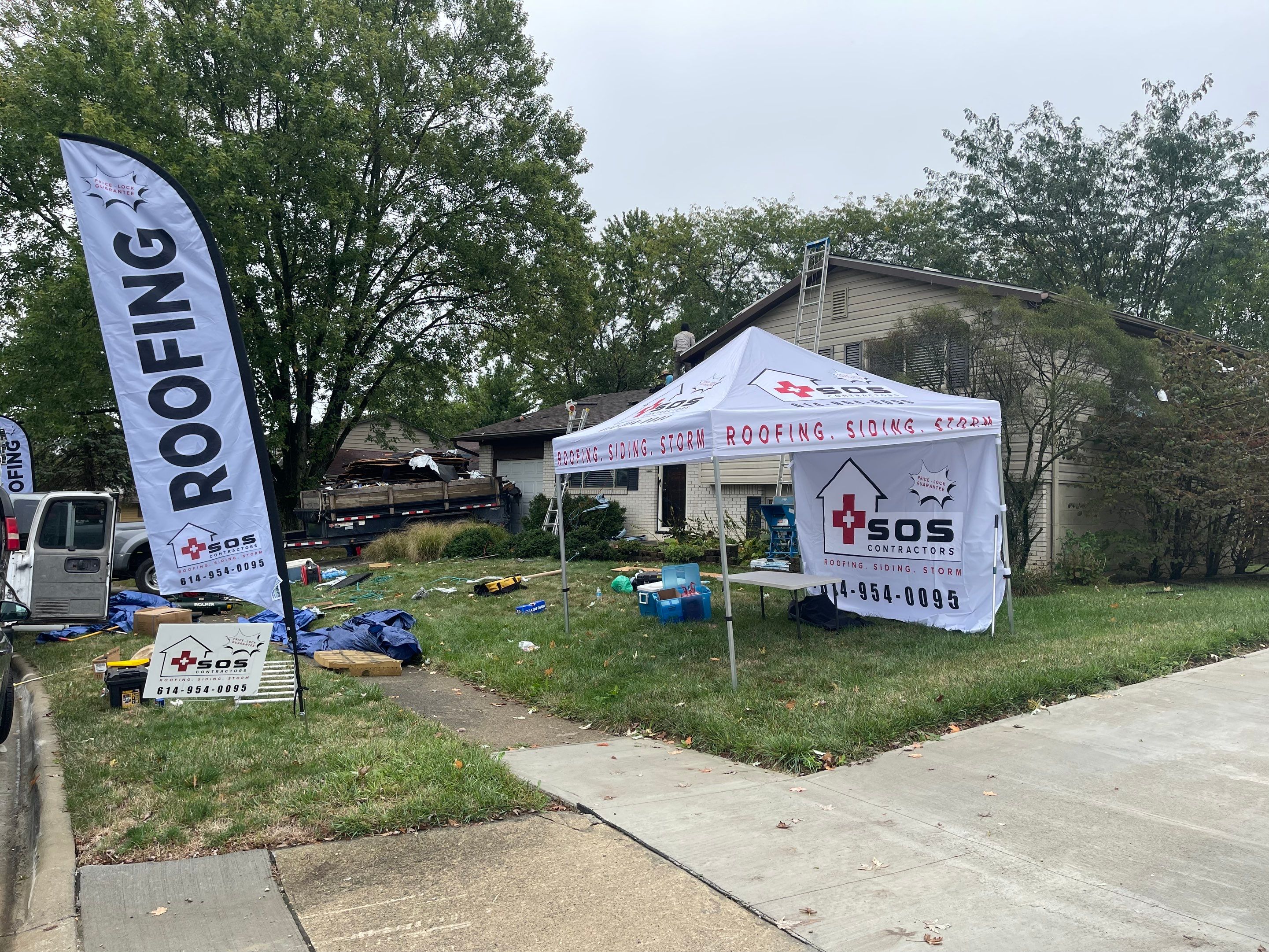 Residential Roofing Installation using IKO dimensional shingles by SOS Home Ohio 
