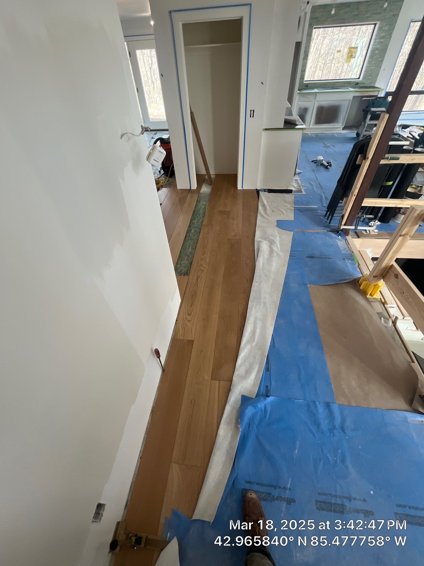 Engineered European White Oak with Matching Custom Stair Nose by RTBaldwin Hardwood Floors