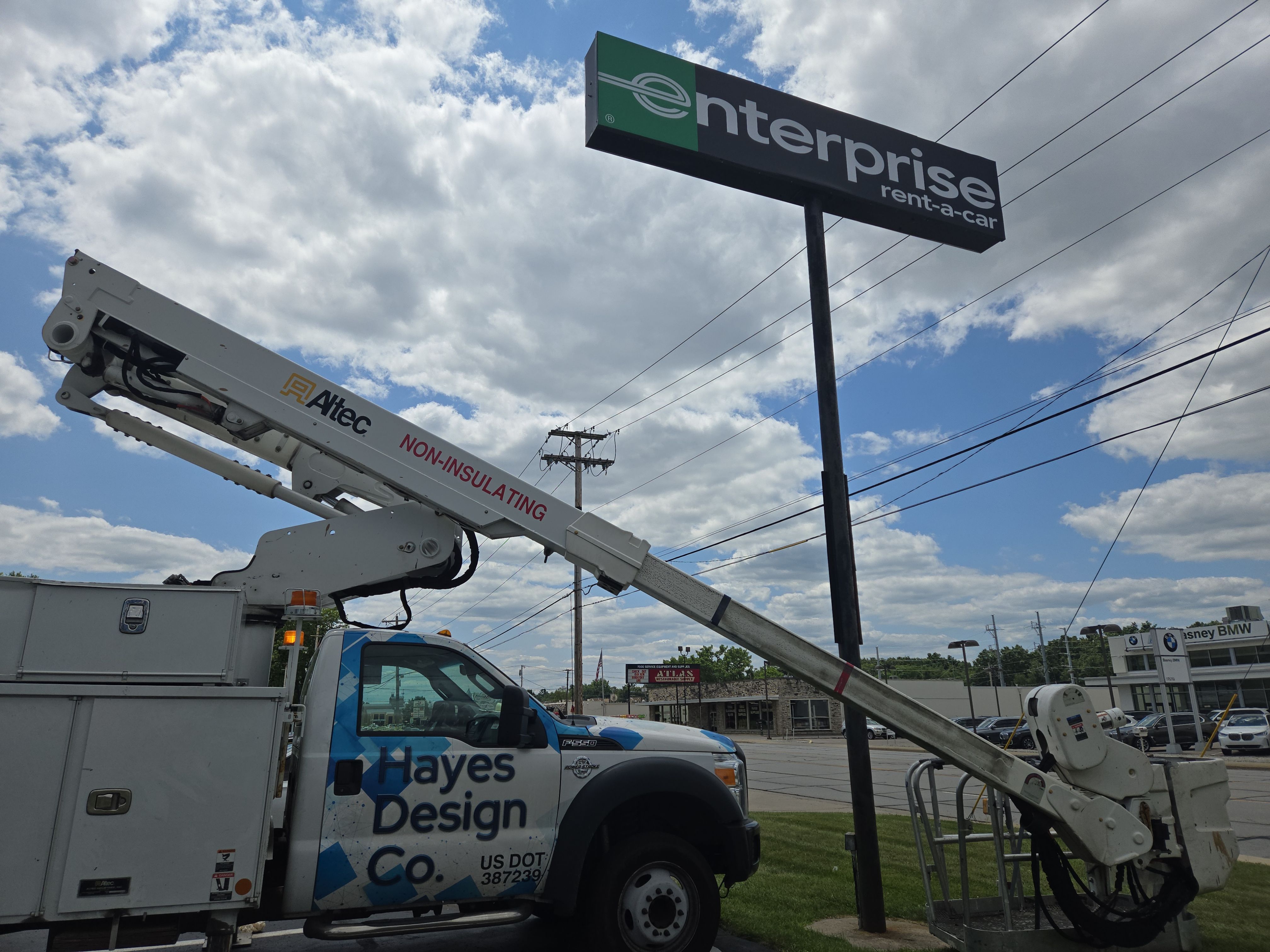 Commercial Building Signage and Pylon Face Replacement in South Bend by Hayes Design co