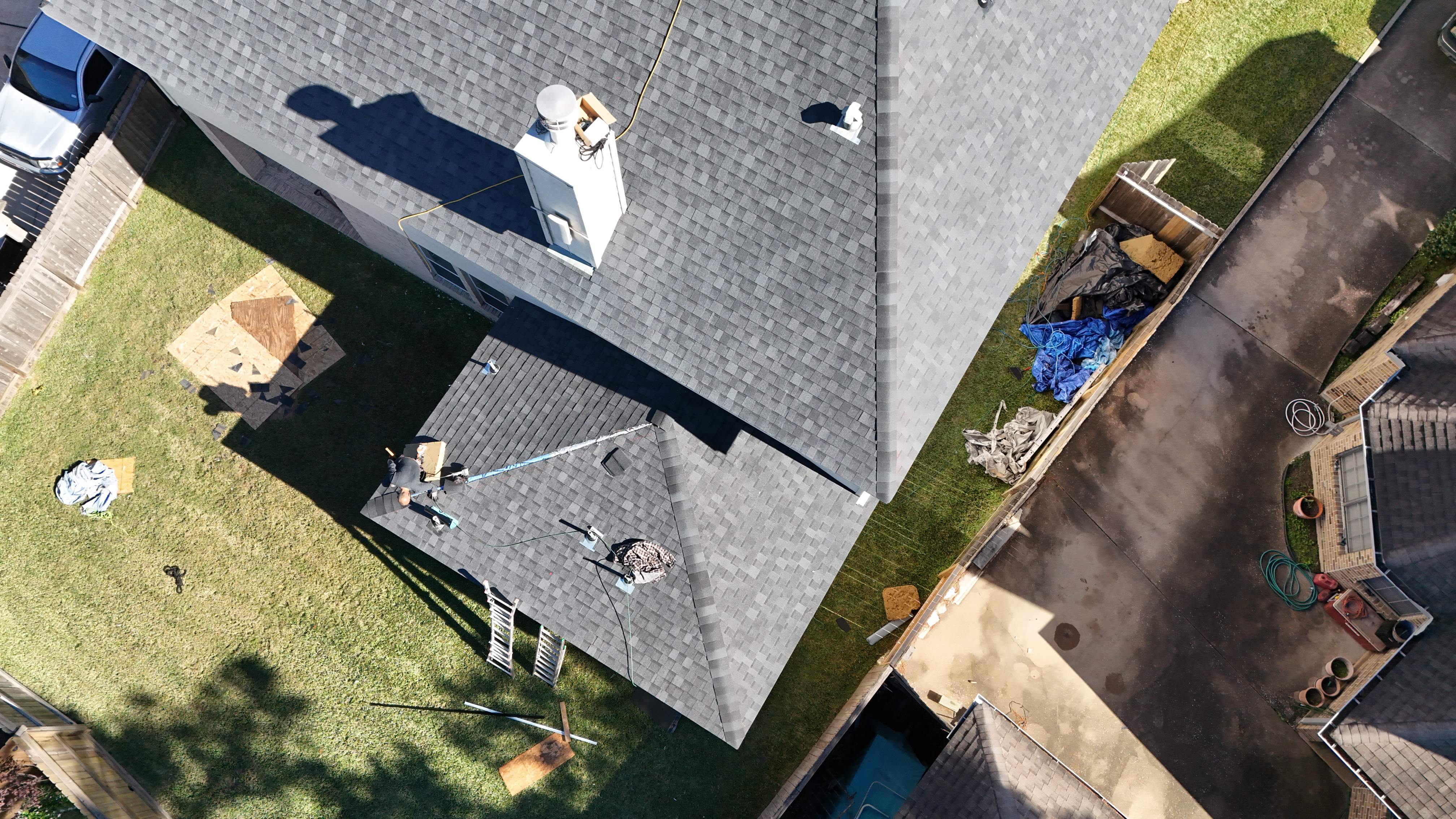 Roof Replacement + Interior Ceiling Restoration — Humble, TX by PL Roofing & SB Roofing, LLC.