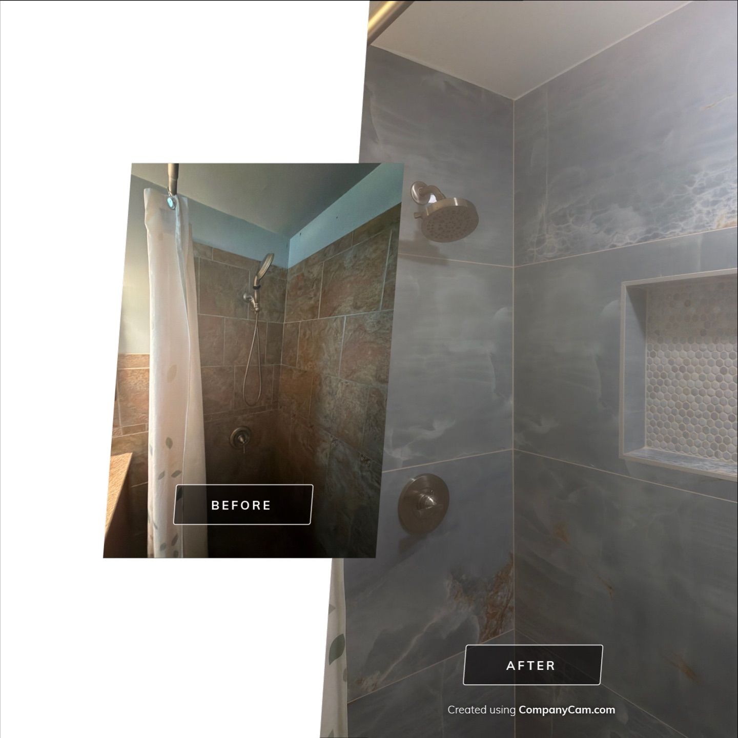 Elevated Bathroom Renovation featuring Oceanic Tile in Ormond Beach by Acies Renovations