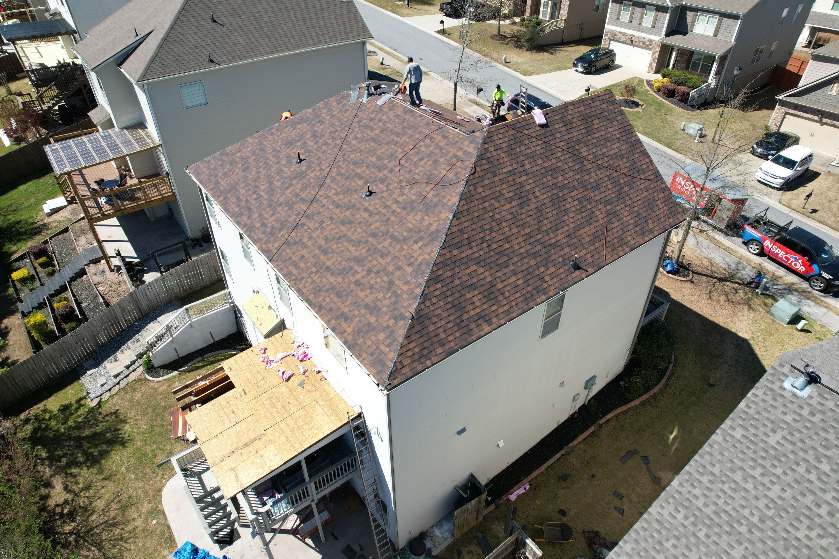 Residential Roofing Installation using Owens Corning by Inspector Roofing and Restoration