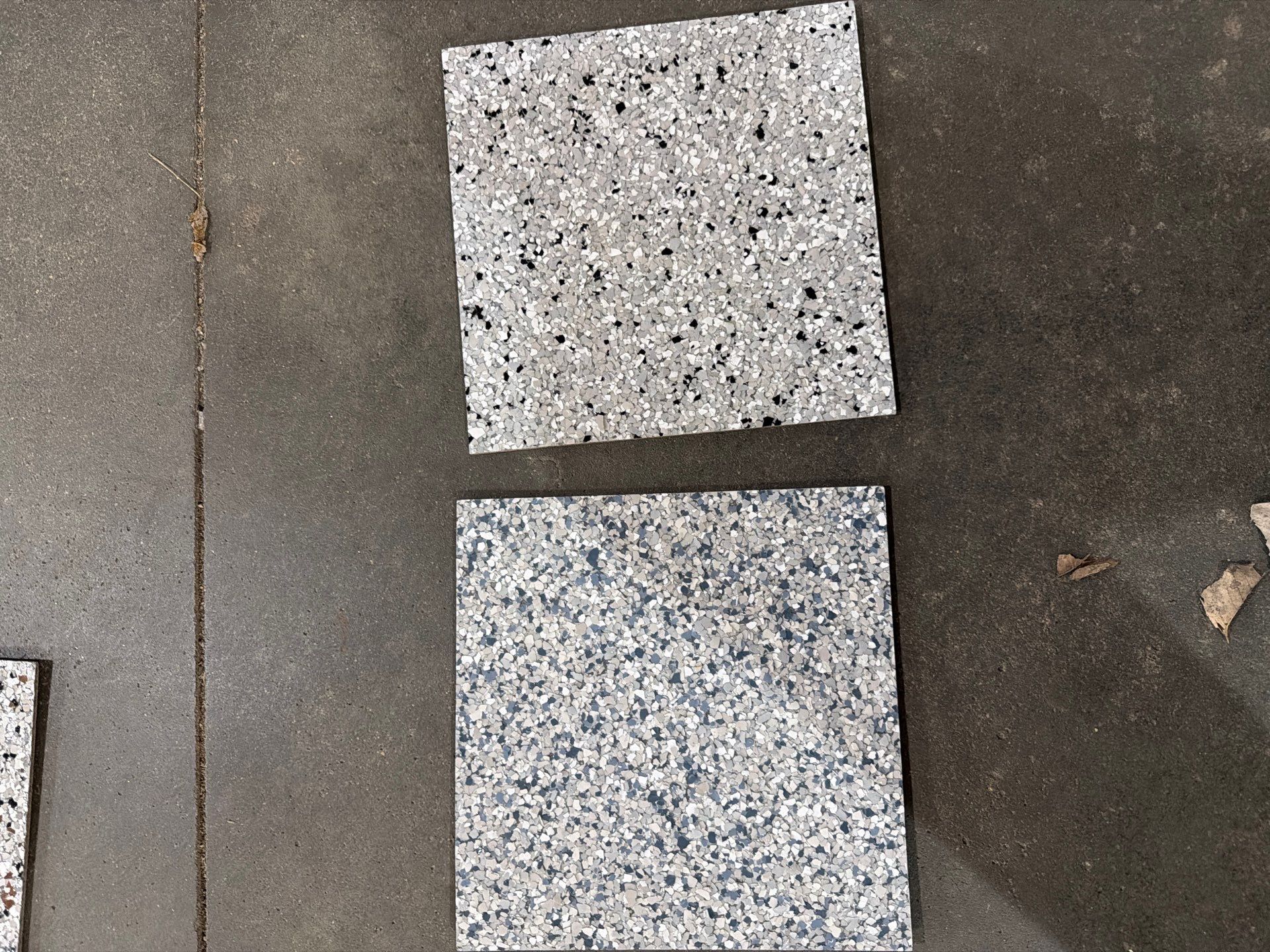 Tidal Wave Flake Garage Floor Installation in Sioux Falls by Select Painting, Coatings & Garage Cabinets