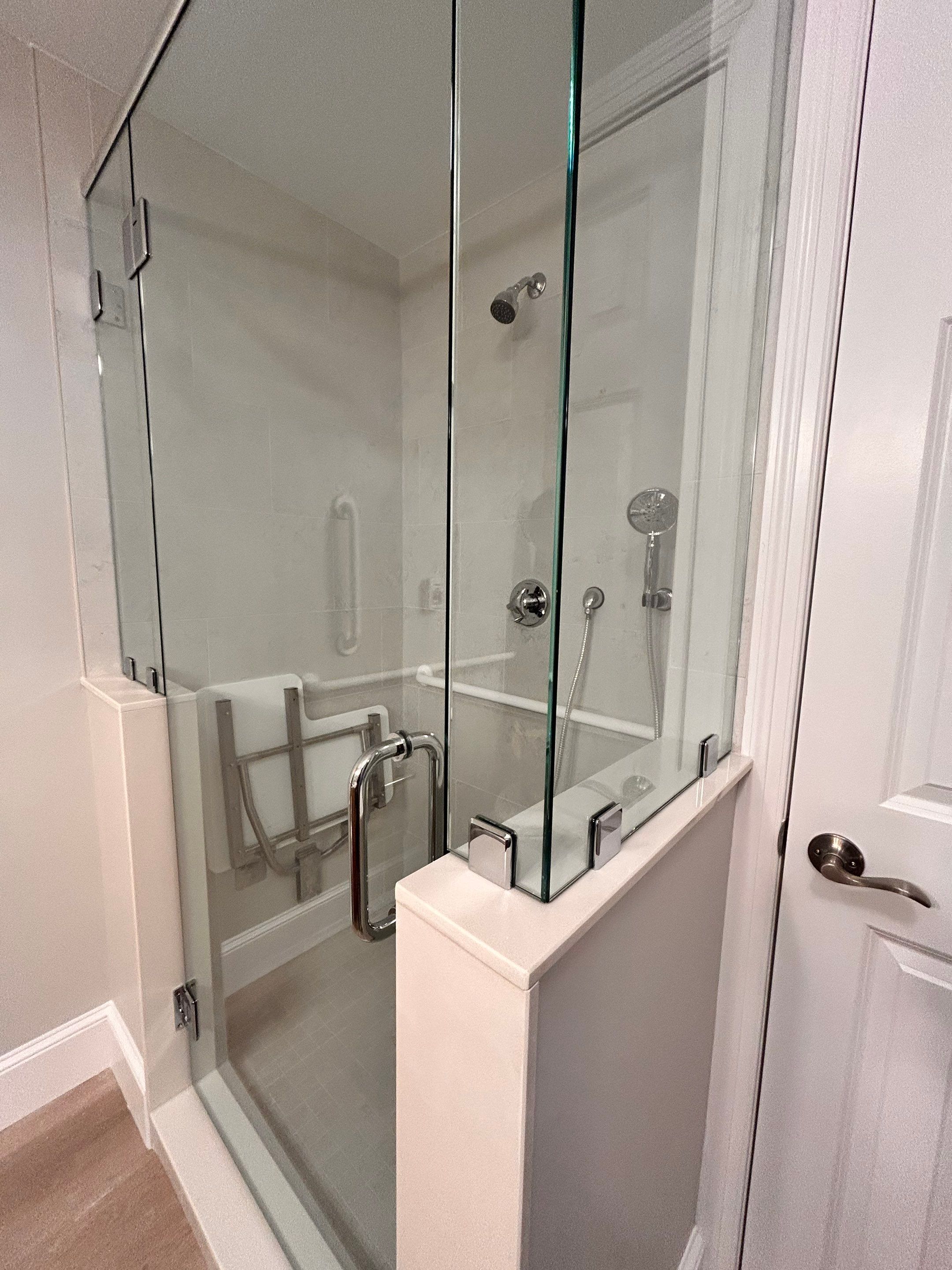 Bathroom Remodel using Tempered Shower Glass by Cheshire Glass Company