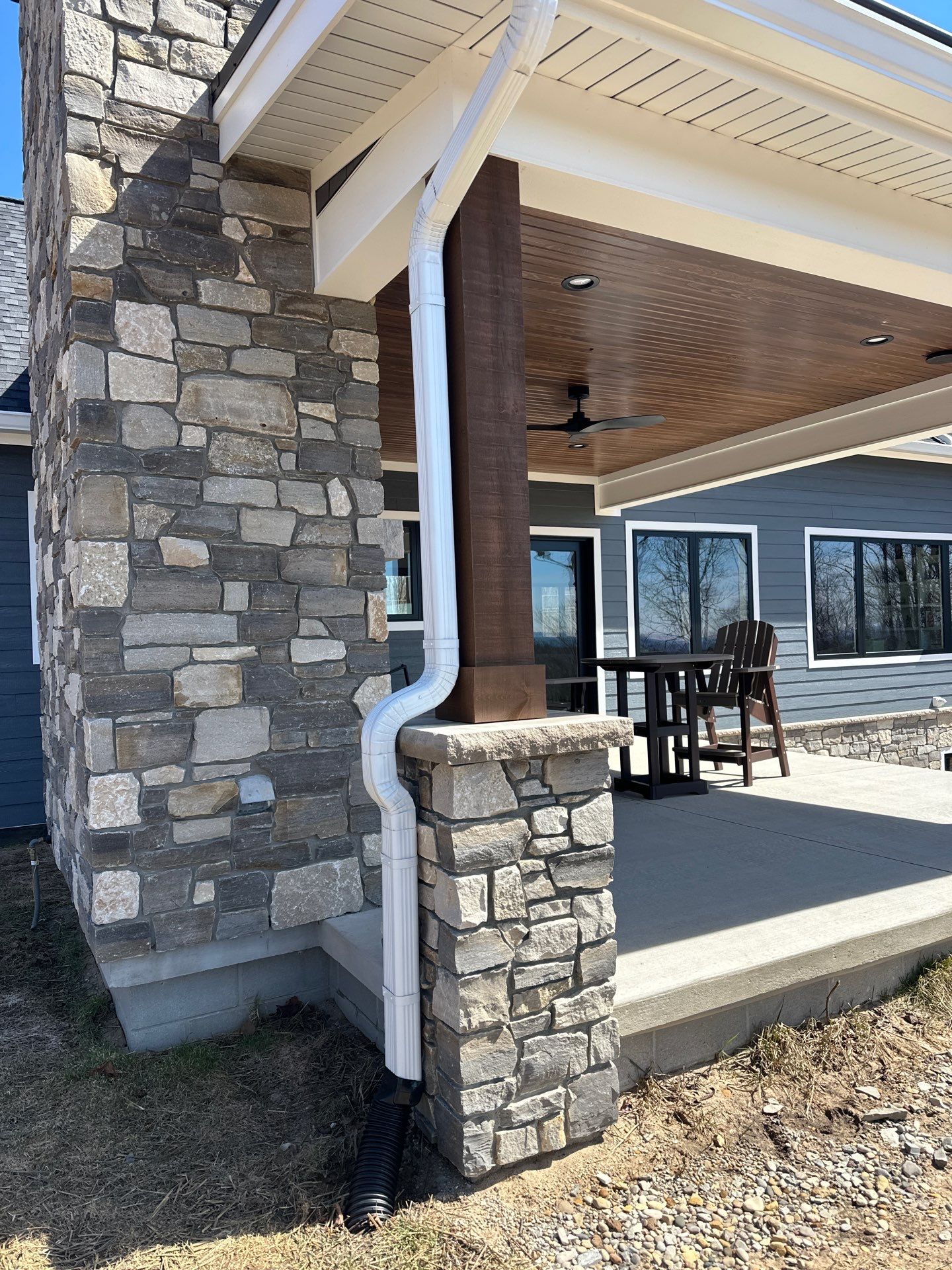 Residential Gutter and Downspout Installation for Ellsworth Home Exterior by Rainbow Seamless Systems
