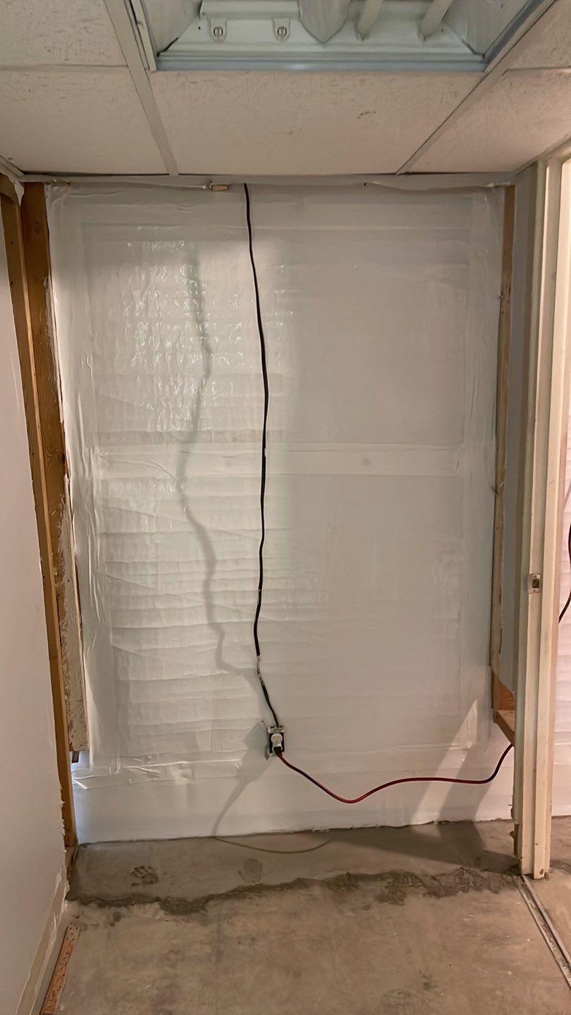 Embedded Fiber Reinforcement and Basement Waterproofing using GrateDrain Waterproofing System by Toledo Basement Repair