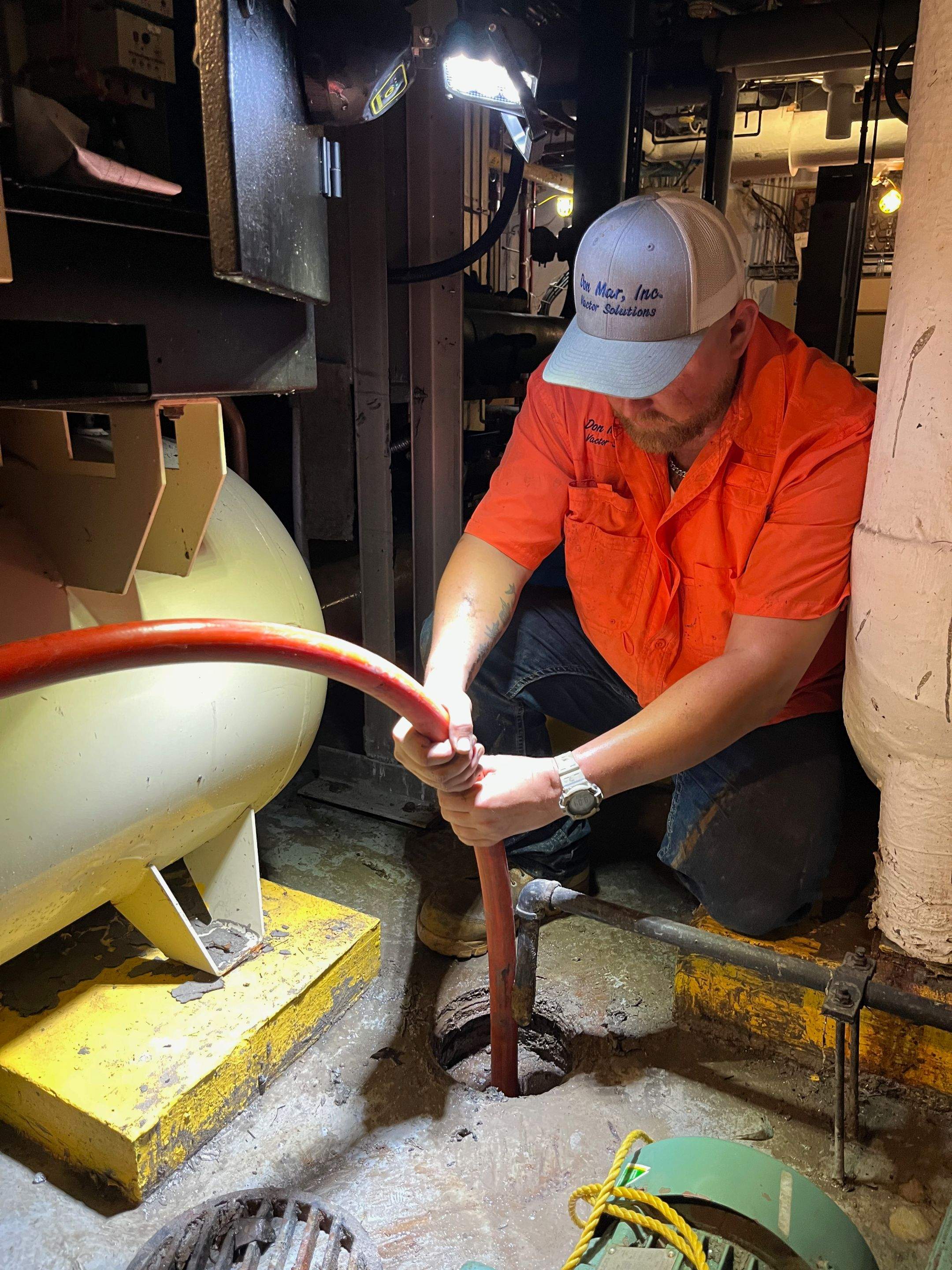 Ritz-Carlton NW Service Area Drain Cleaning by APS Power & Water