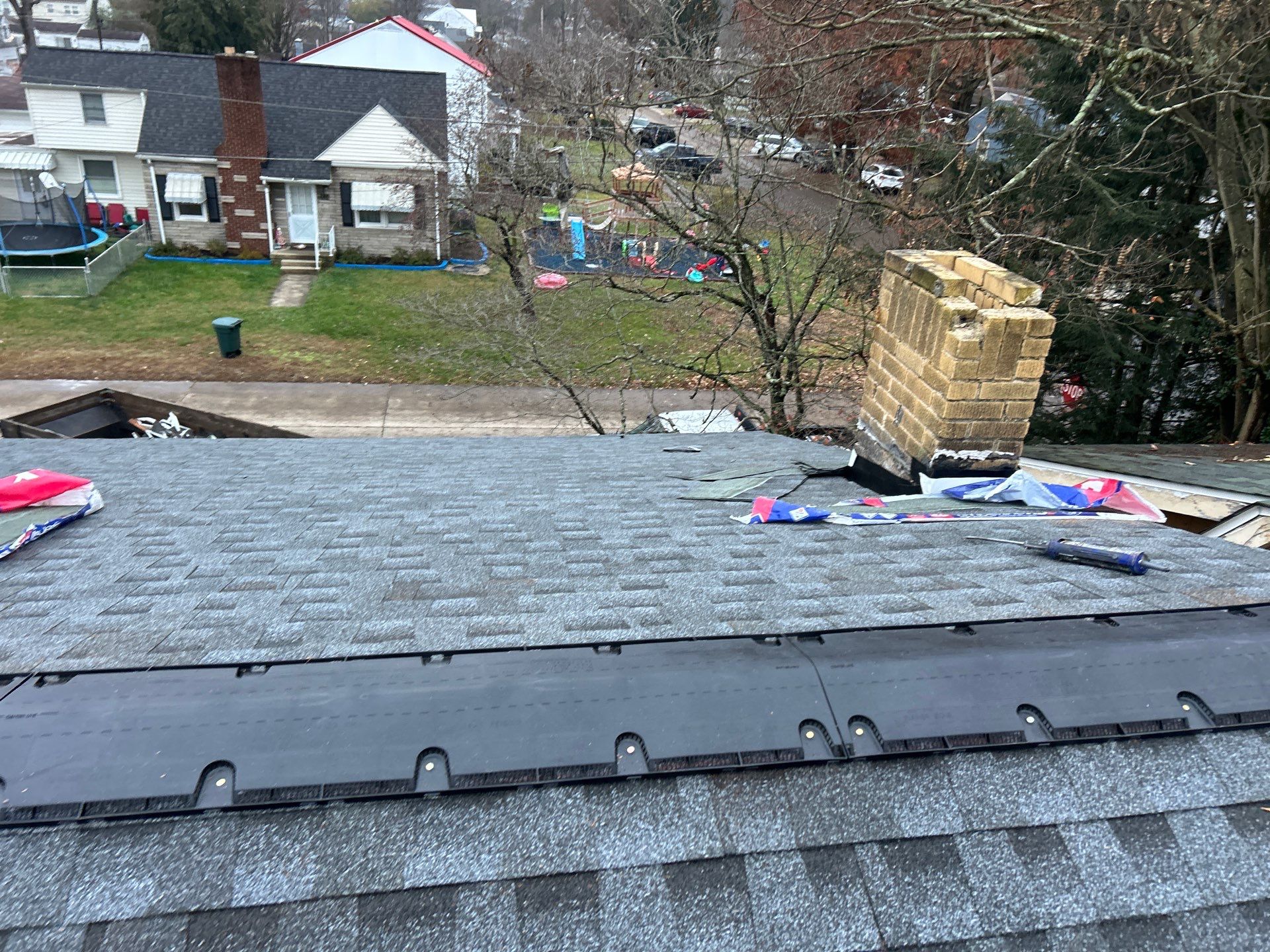 Residential Roofing Installation using GAF Timberline HDZ Pewter Gray by Rainstoppers Roofing