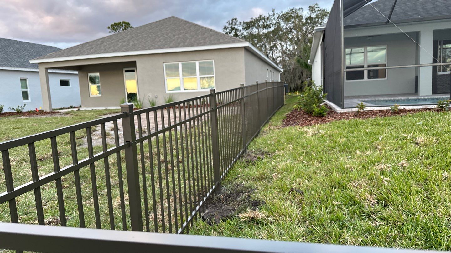 Aluminum Fence Installation using Black 3 Rail Aluminum Fence by Asap fence and gates, LLC