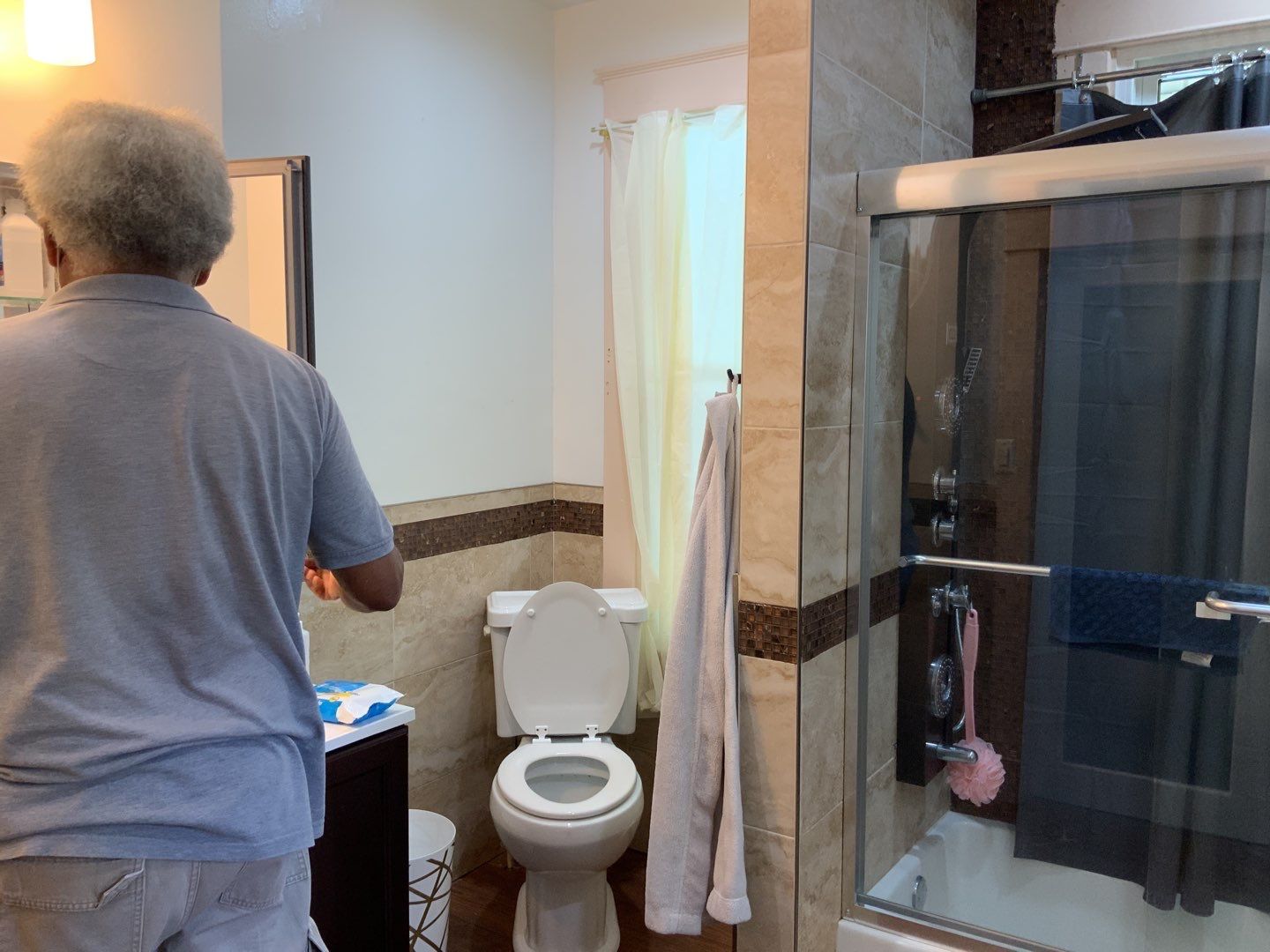 Bathroom Remodel using New Bathroom Tile and Tube by Alpha Design Services