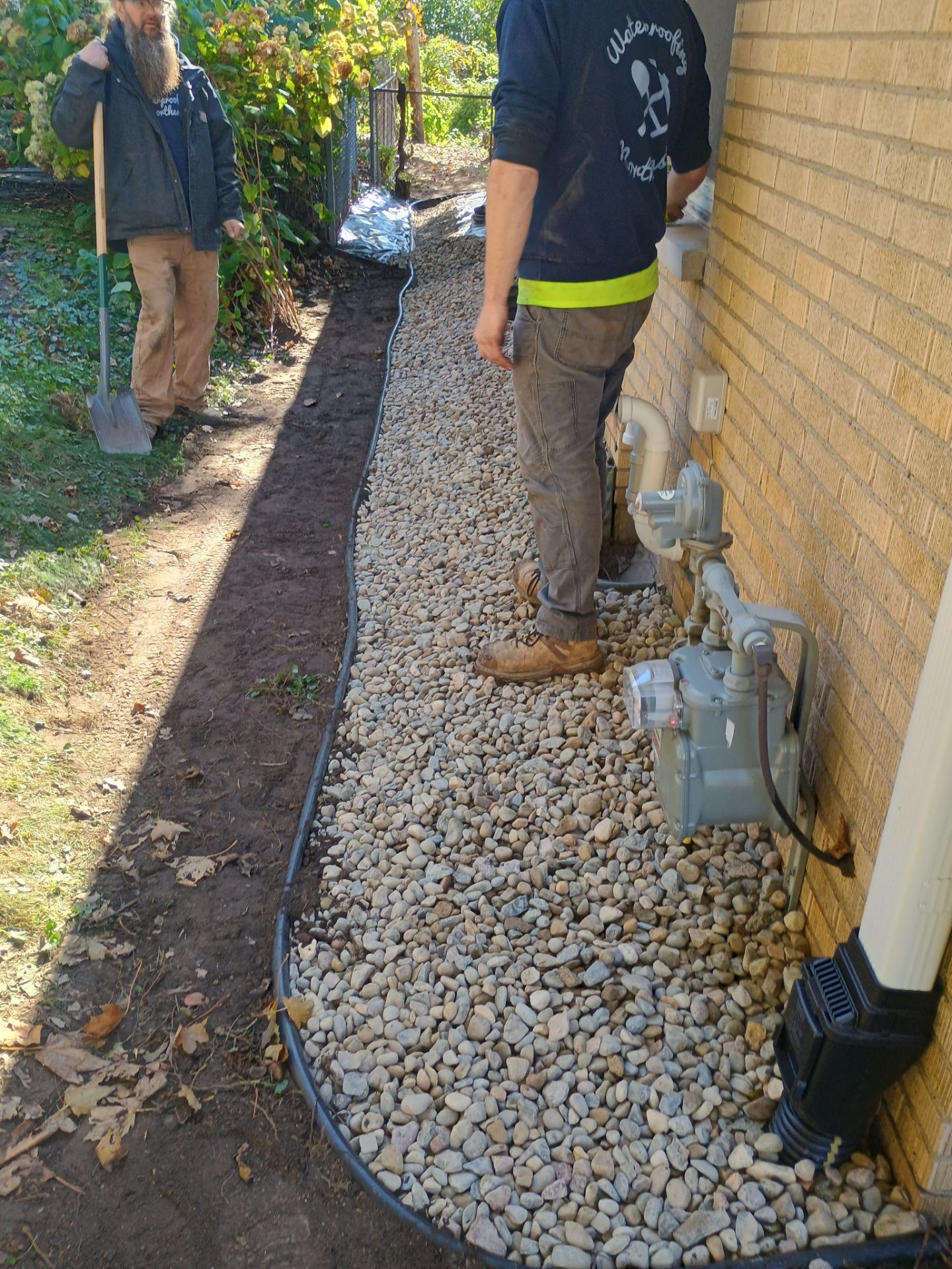 A French Drain for Jeniffer by Waterproofing Northeast