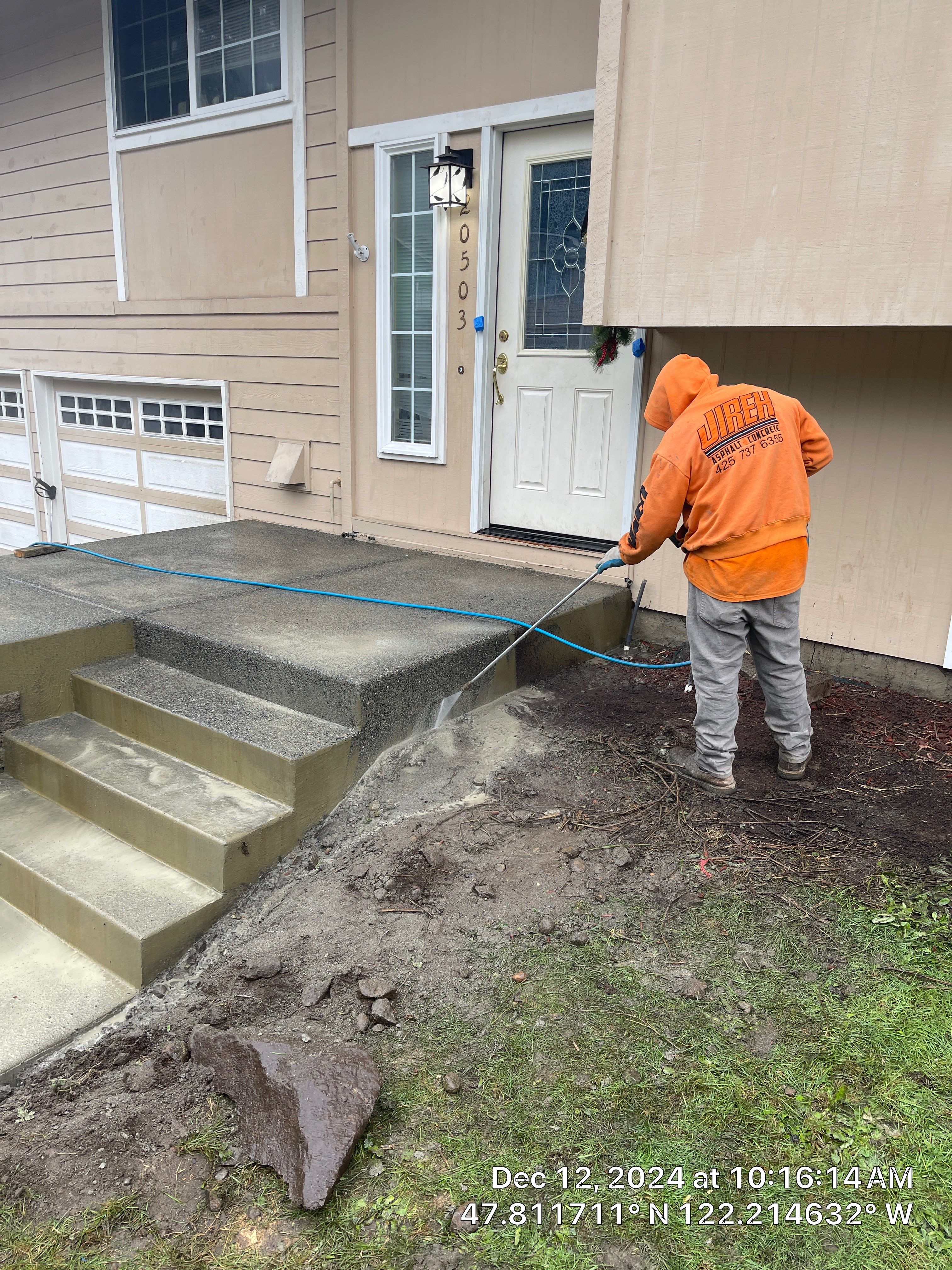 Concrete Front Stair Repair | Bothell  by Jireh Asphalt & Concrete Inc 