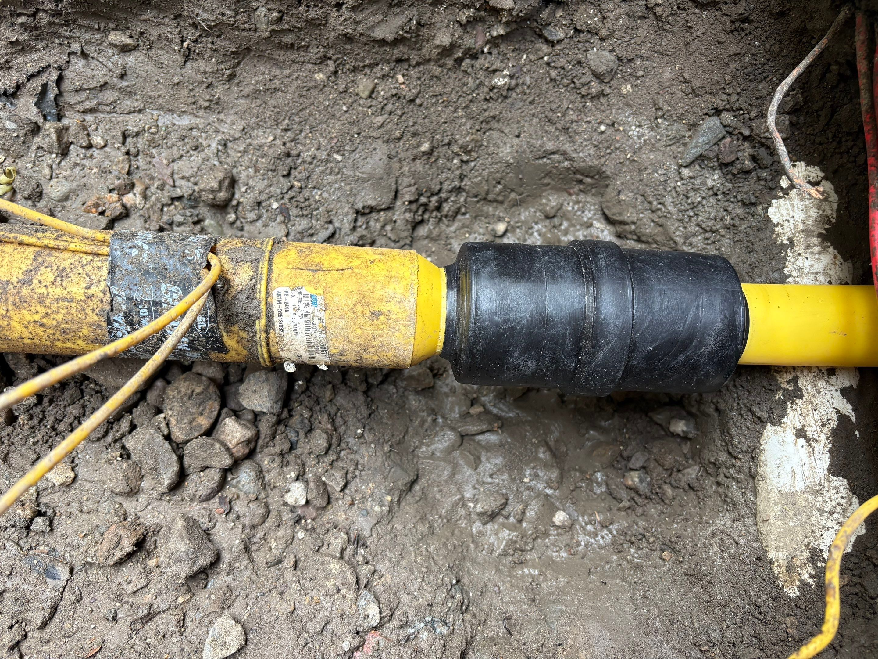 Bad Gas Line installation Leak by Professional Plumbing Inc