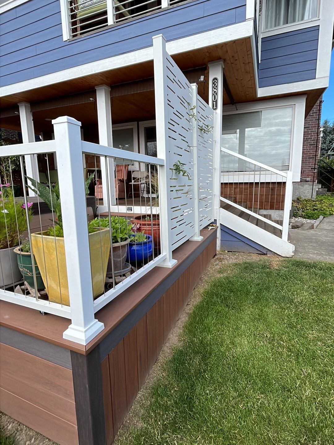 Deck Extension with Hideaway Screen by Alki deck builders 