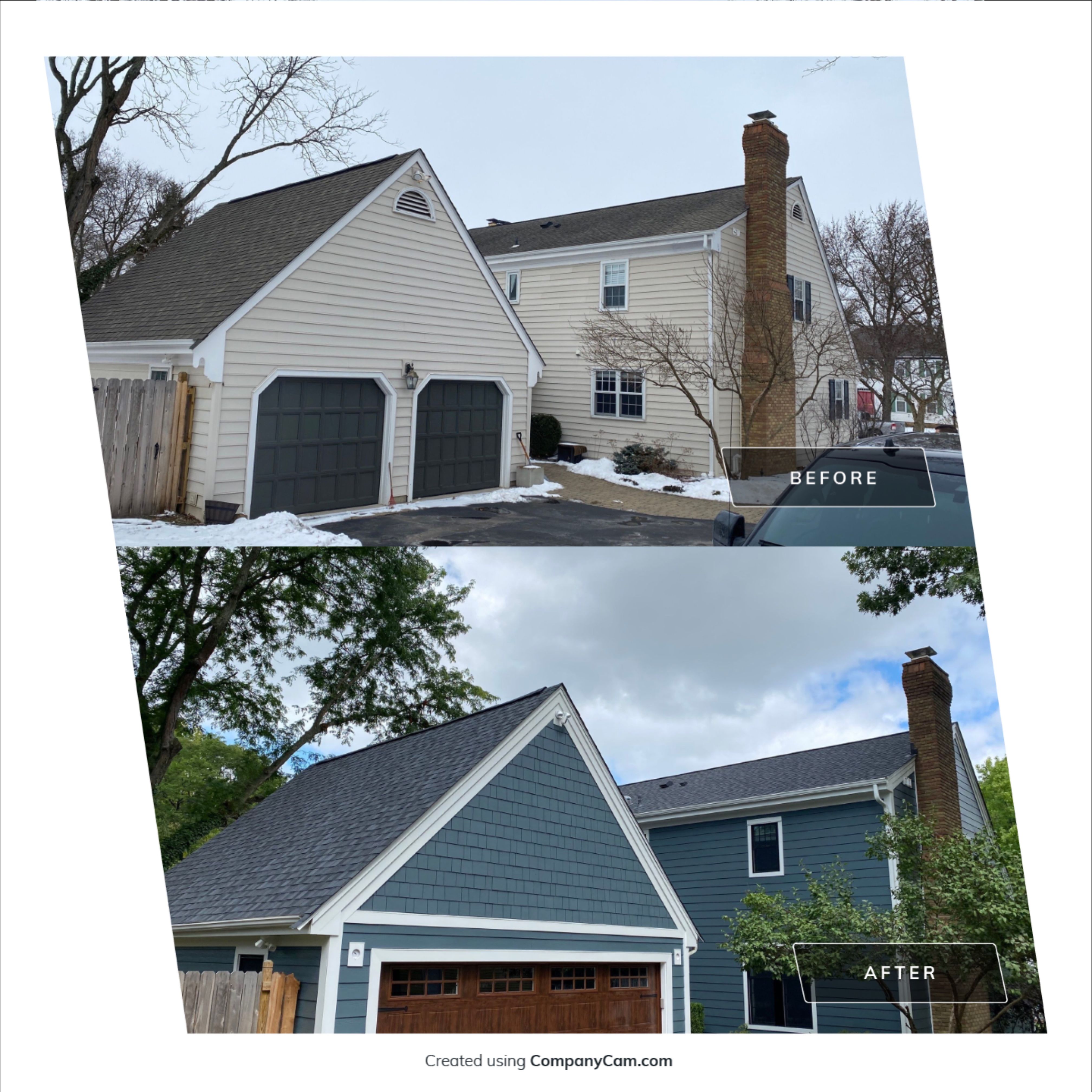 Residential Roofing Installation using James Hardie Fiber Cement Lap Siding and Certainteed Landmark Pro Shingles by Best Exteriors Inc