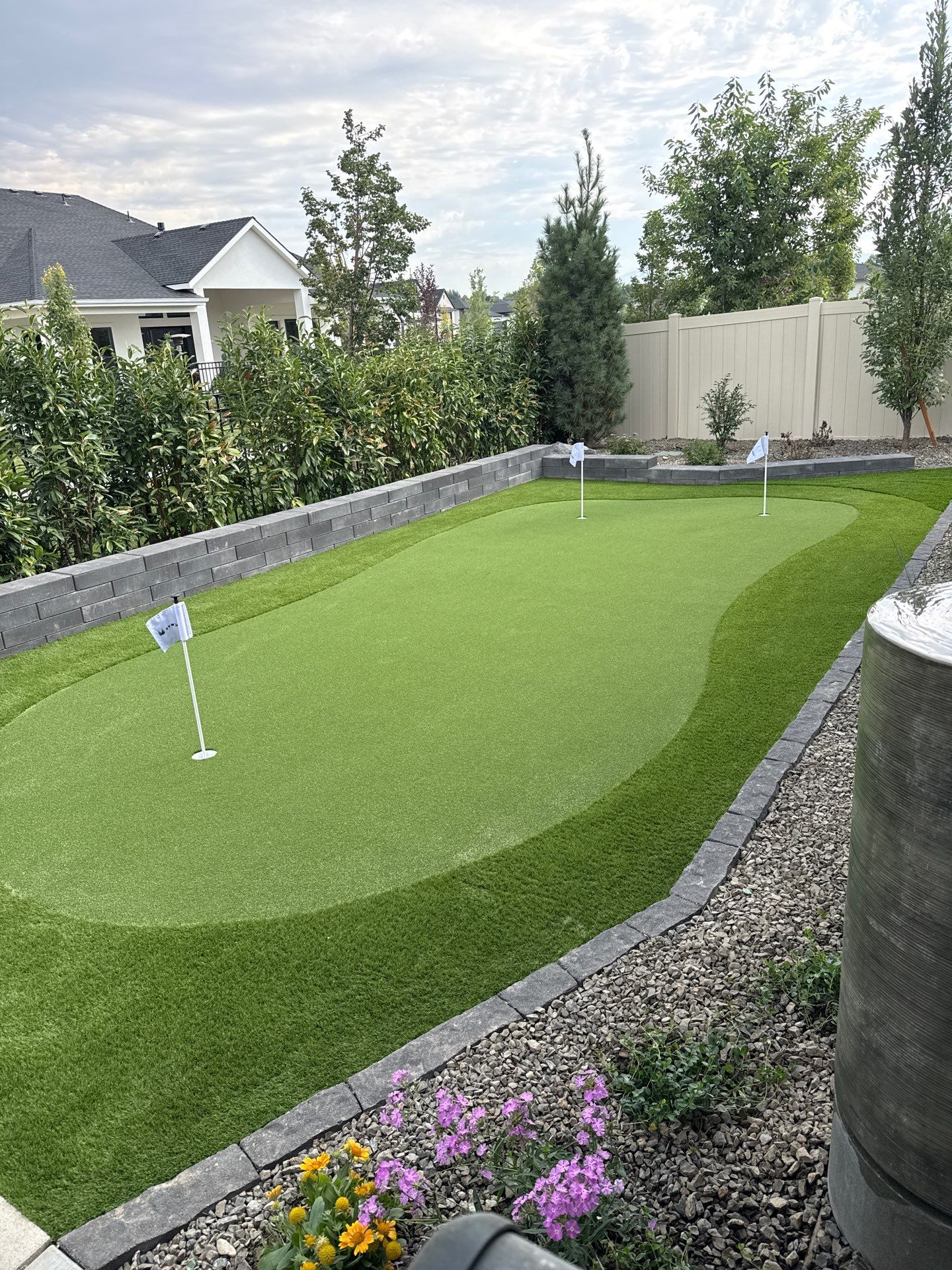 Custom Backyard Putting Green in Eagle, Idaho by Synlawn Idaho