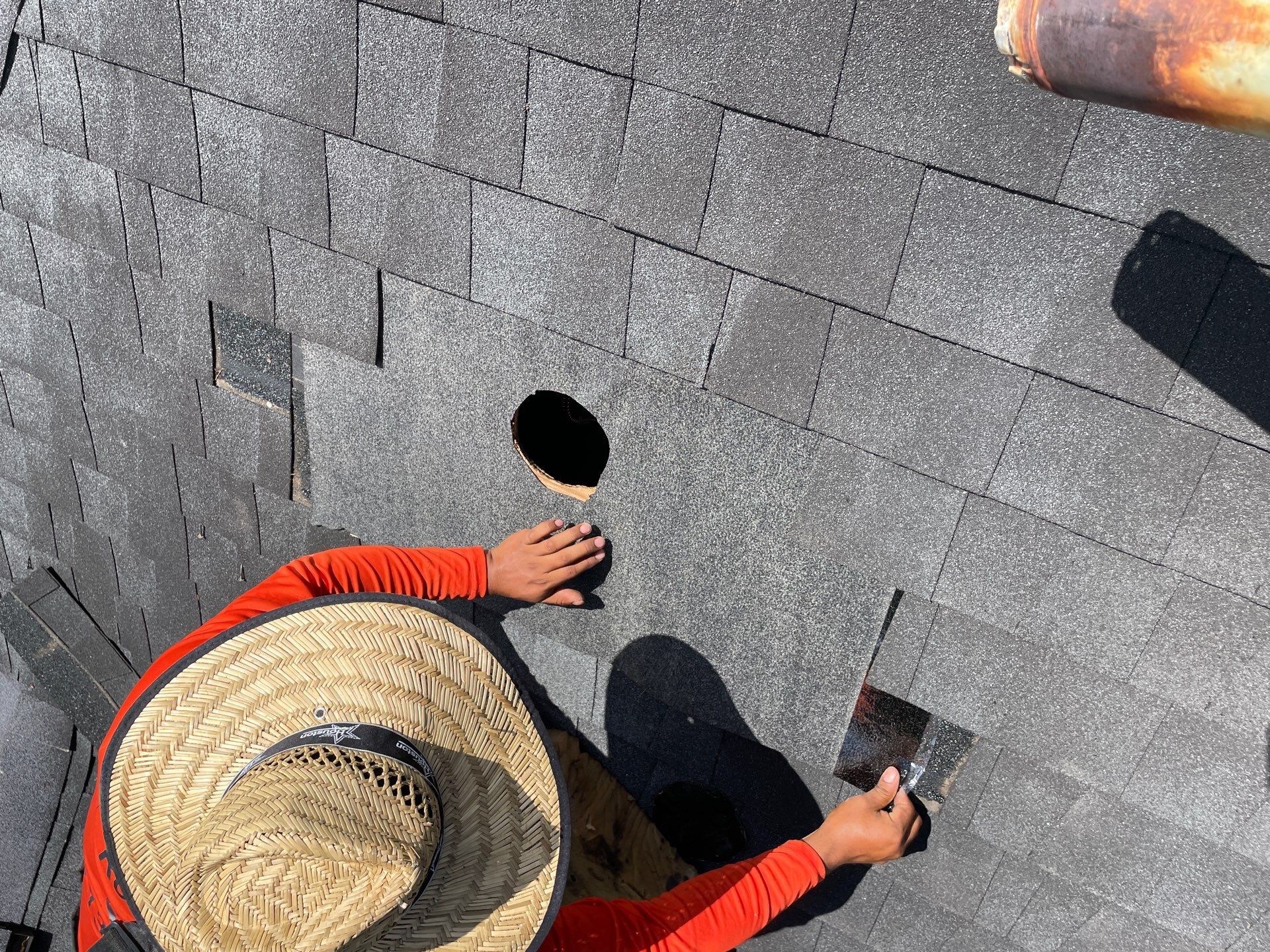 Hail Damage using Owen's Corning Duration (Lifetime) Shingles by Roof Repair Company