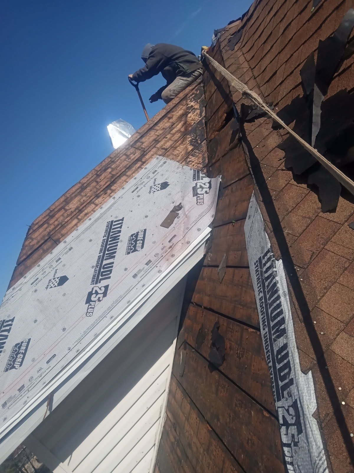 Residential Roofing Installation using GAF Timberline HDZ Pewter Gray by Rainstoppers Roofing