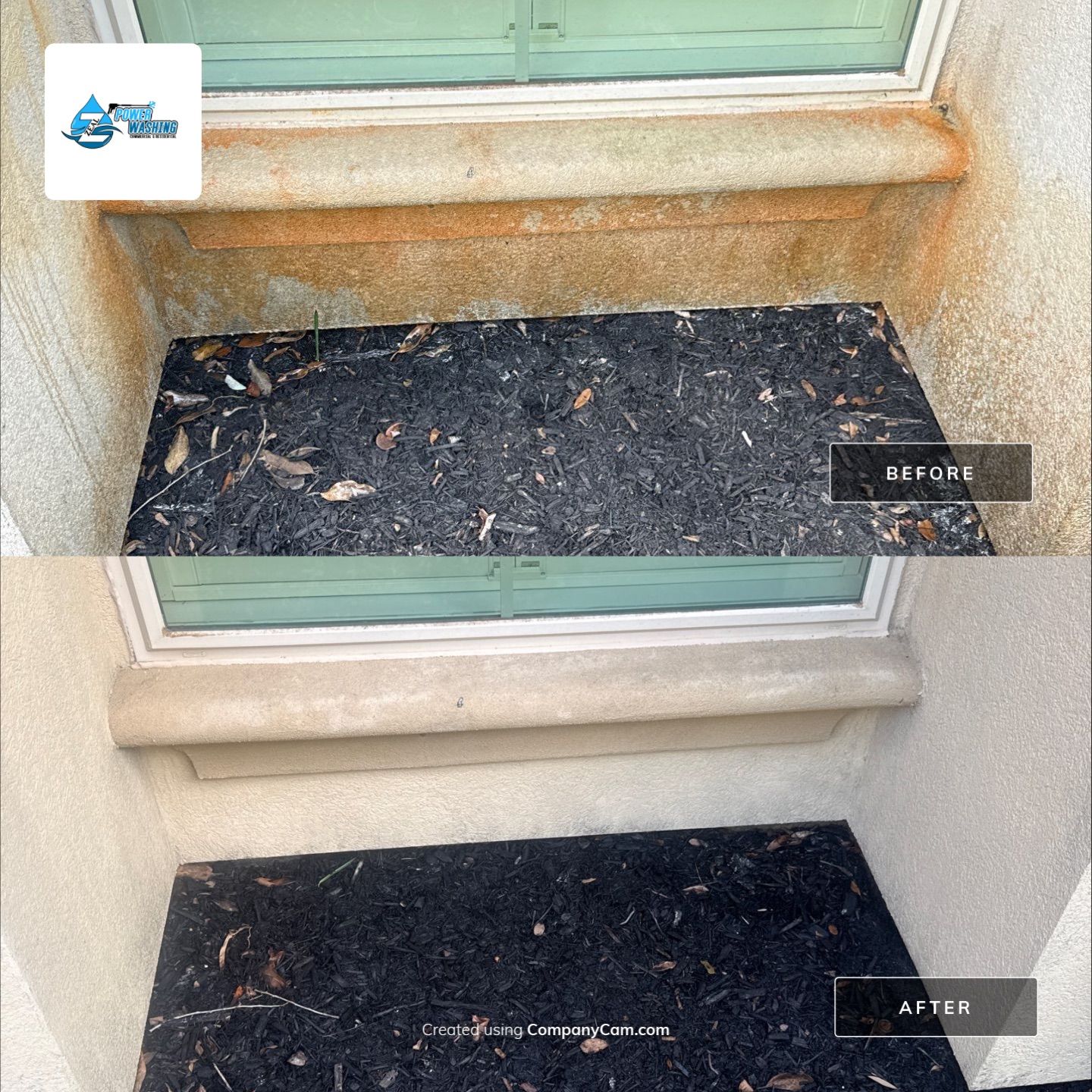 Stucco House Wash and Concrete Driveway Cleaning in Friendswood by Zeal Power Washing