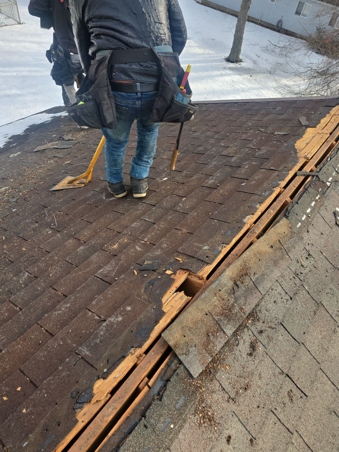 Residential Roofing Installation using Owens Corning Duration Driftwood Siding Installation Using Cedar Impressions Pacific Blue by A Plus Exterior