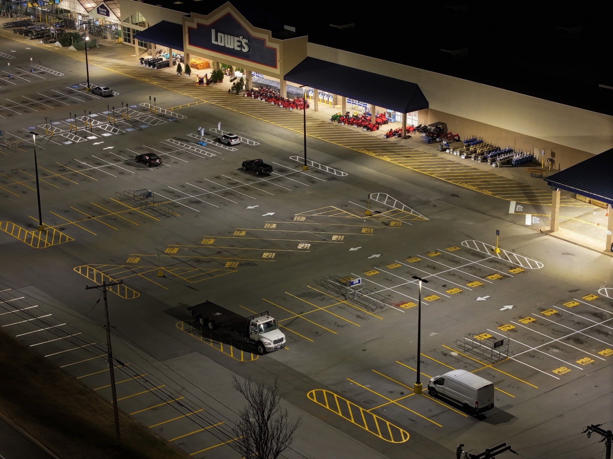 Parking Lot Re-stripe for Lowes by Spade Construction