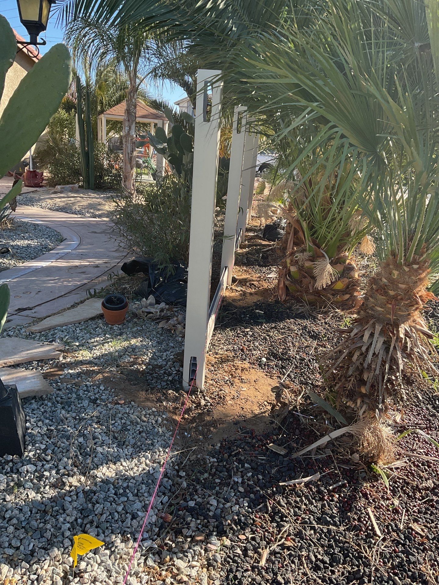 Beautiful vinyl fence installation by Fence Guys Inc.