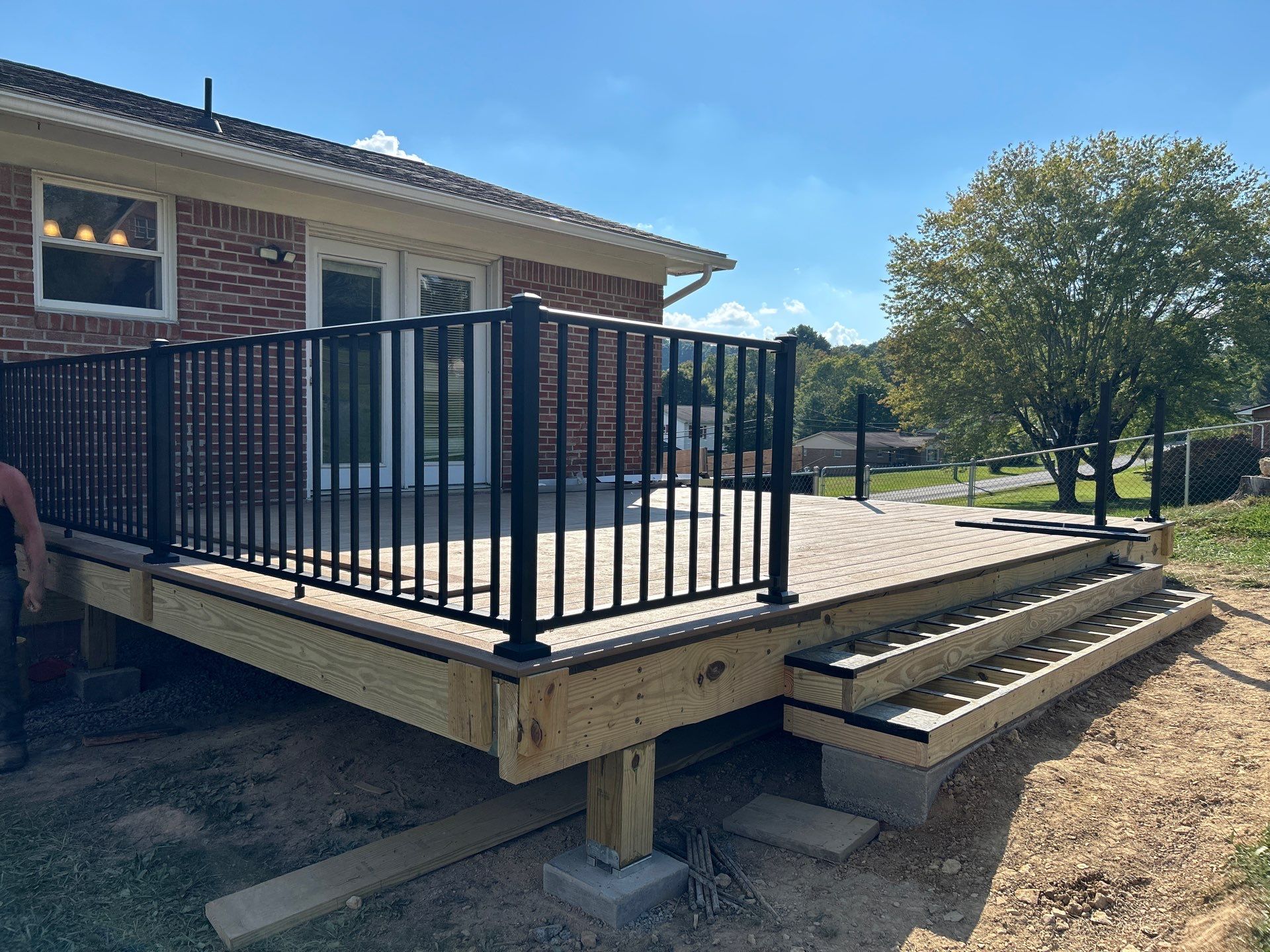 Composite Deck Replacement and Metal Railing Installation in Beckley by Walnut Hollow Decks & Outdoor Living