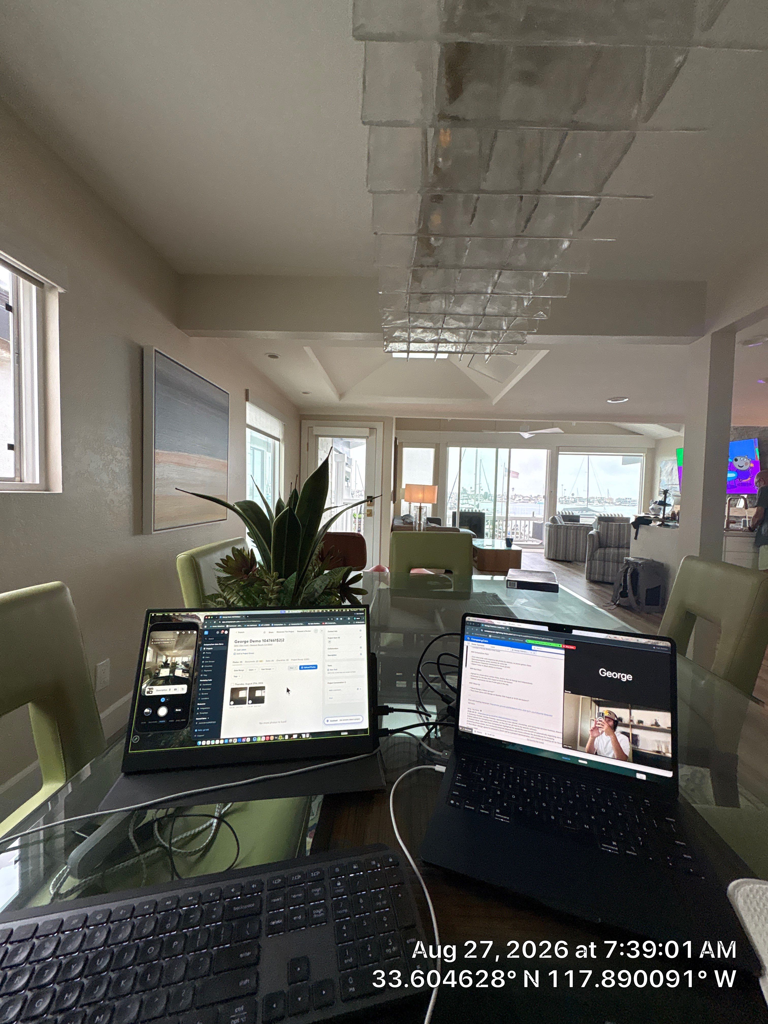 Horizontal Sliding Window Installation for Newport Beach Waterfront Home by CompanyCam Sales Demo