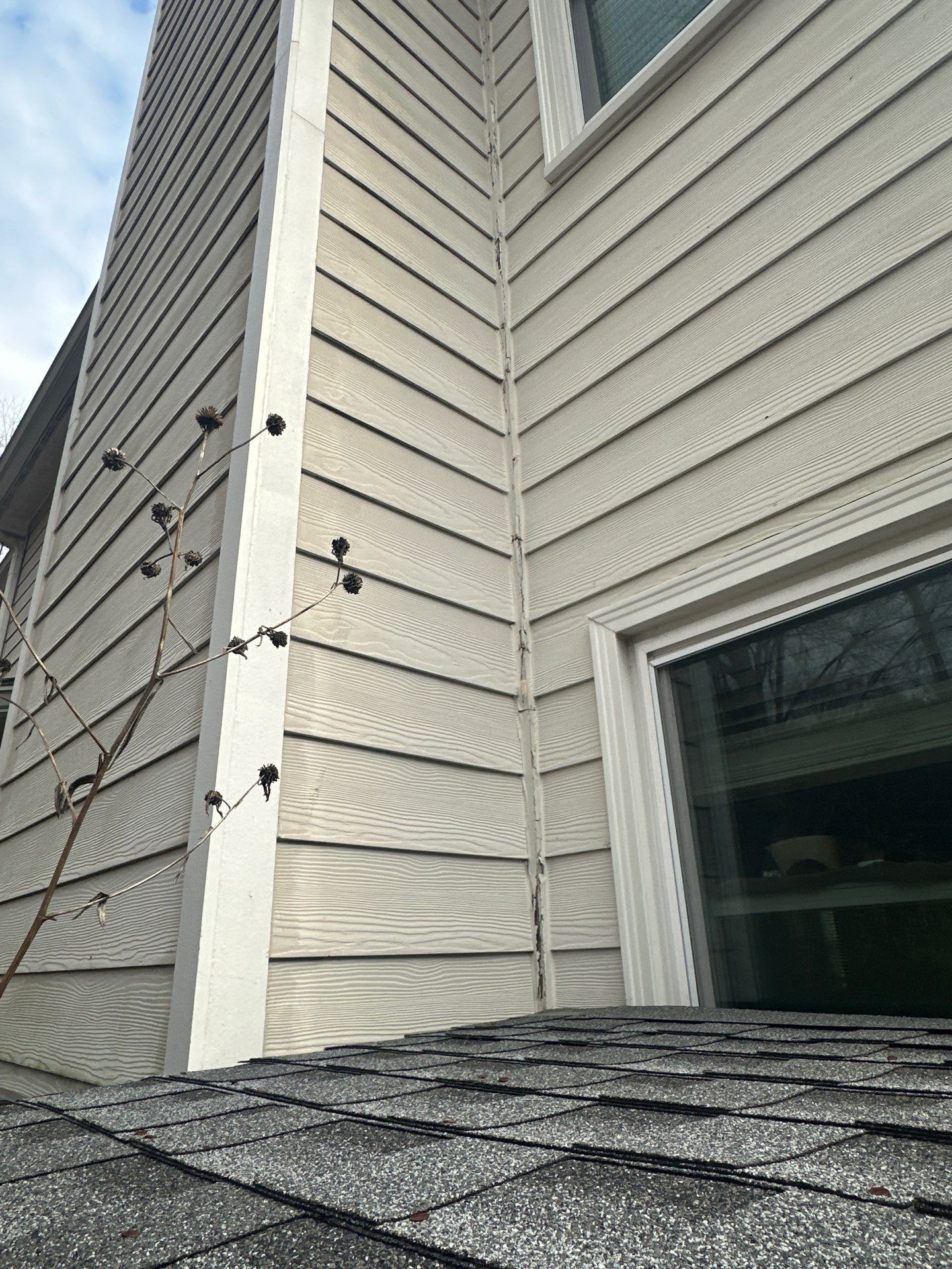 Marietta, GA Chimney Siding, Fascia, and Soffit Replacement using James Hardie Lap Siding, Hardie Trim, and Hardie Panel by Nelson Exteriors 