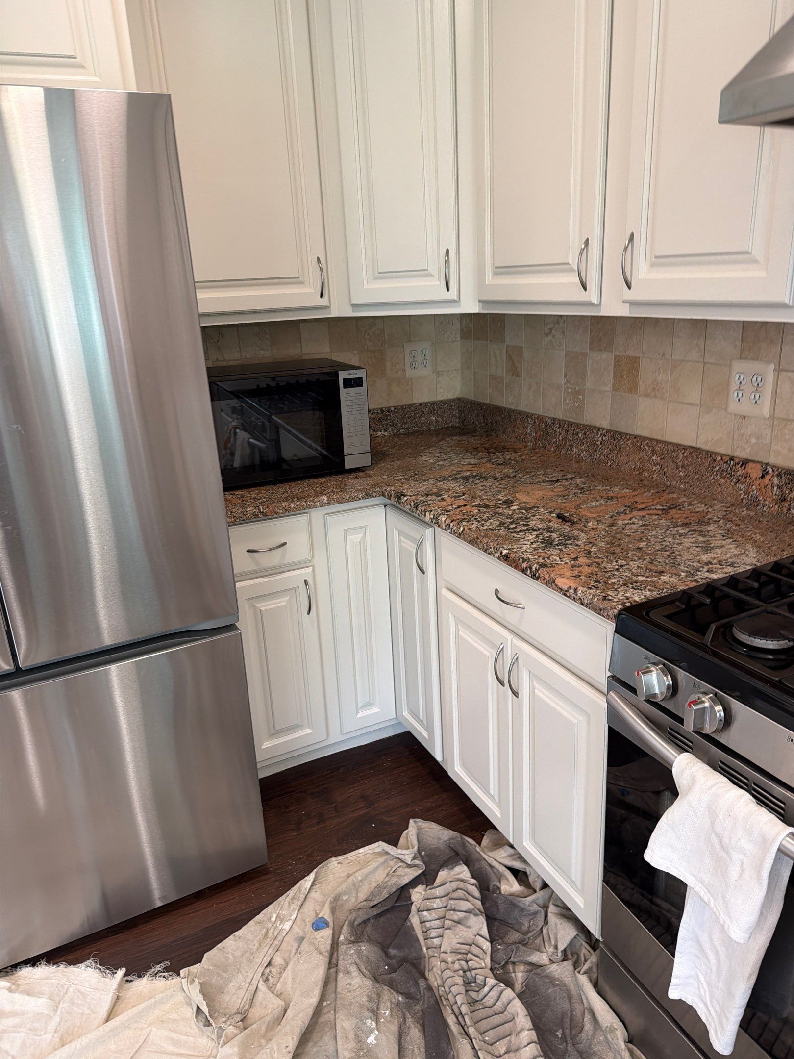 Kitchen Cabinet Refinishing and Granite Countertop Update in Troy by Top Shelf Painter
