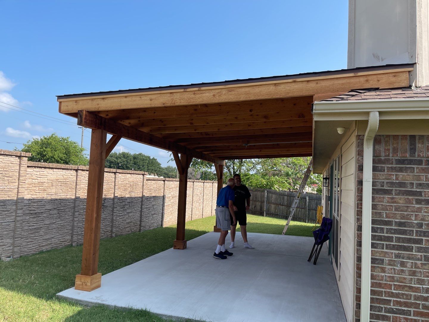New Patio Addition for a current Client by First United Roofing & Construction