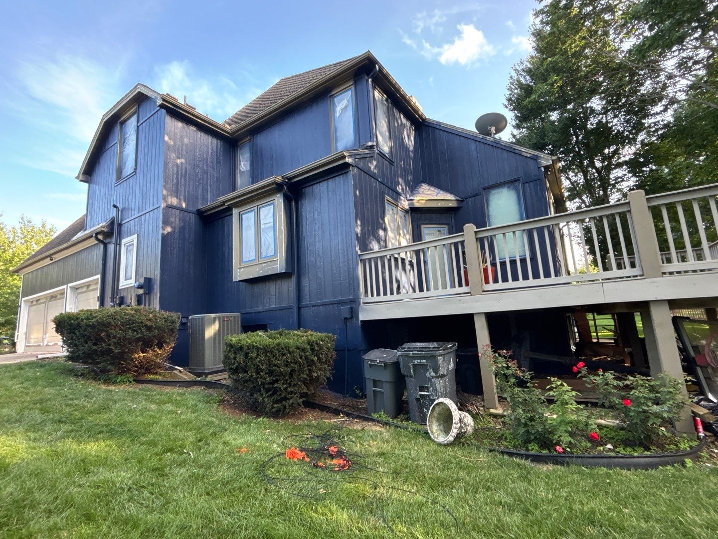 Exterior Painting and Extensive Wood Rot Repair in Overland Park by Cougar Painting