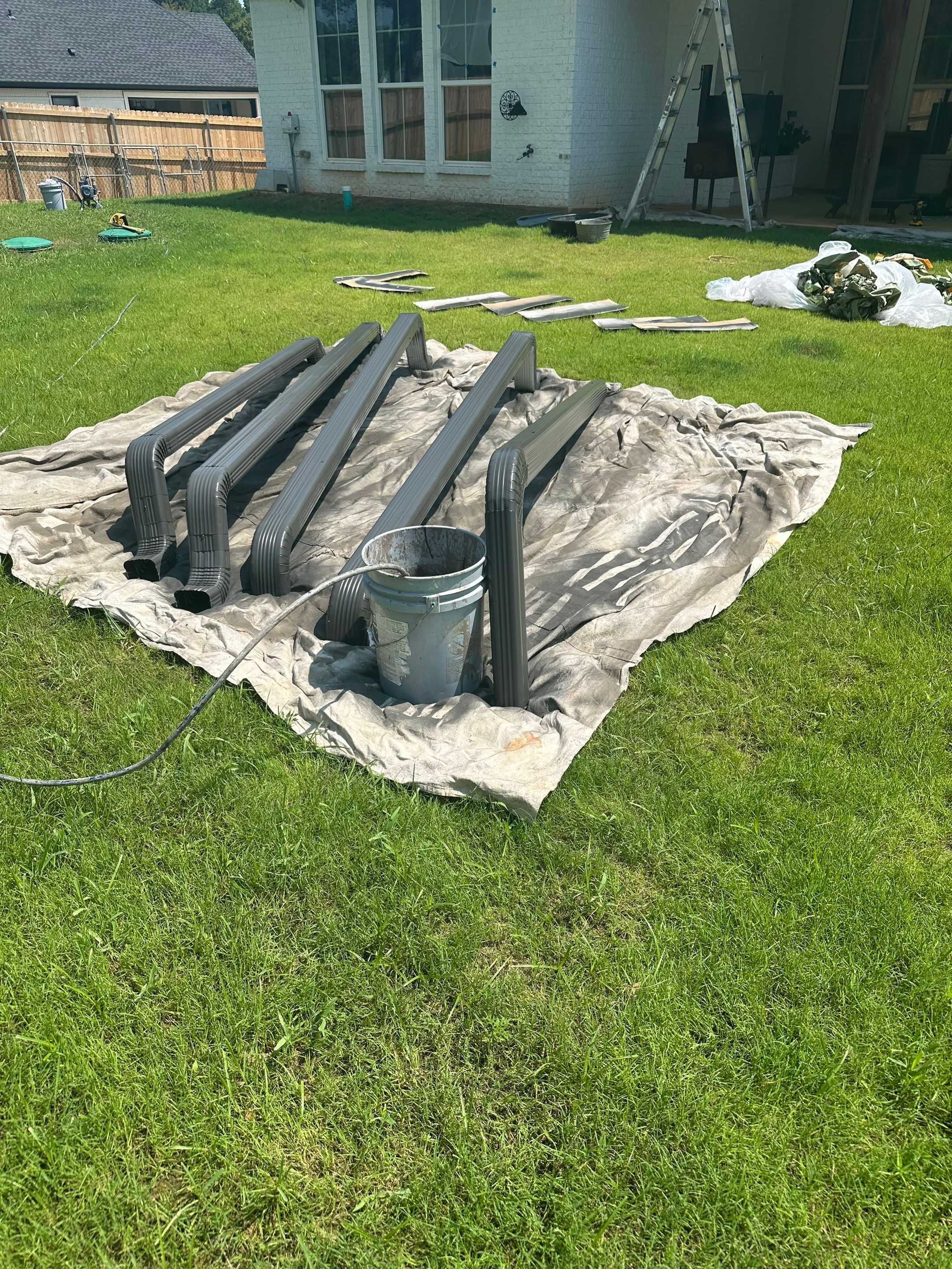 Exterior Painting in Longview, TX | Roof & Eaves in Elegant Black by Quality Coats Painting