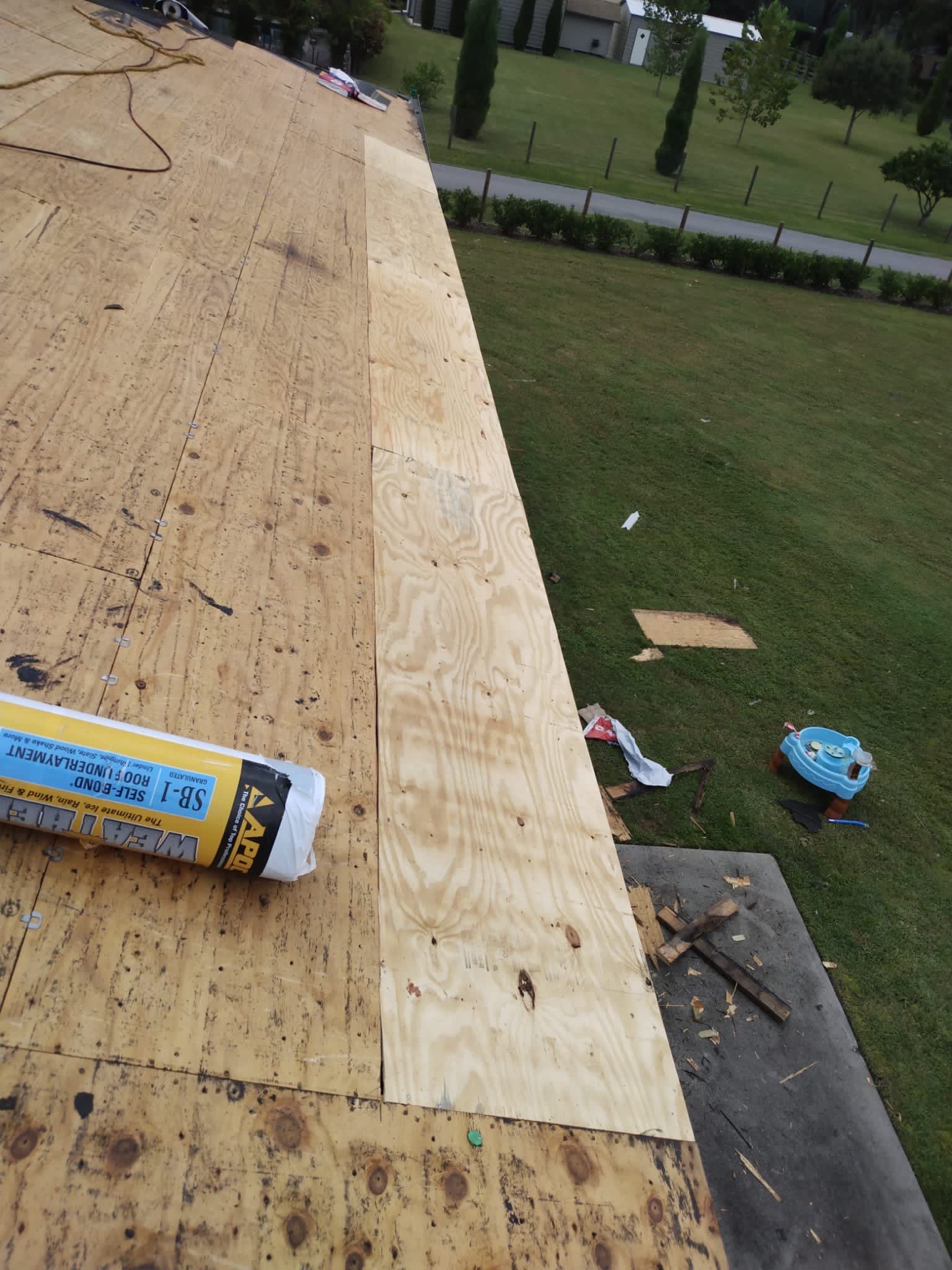 Residential Roofing Installation using GAF HDZ Shingles by Protek Roofing Heating Air & Solar