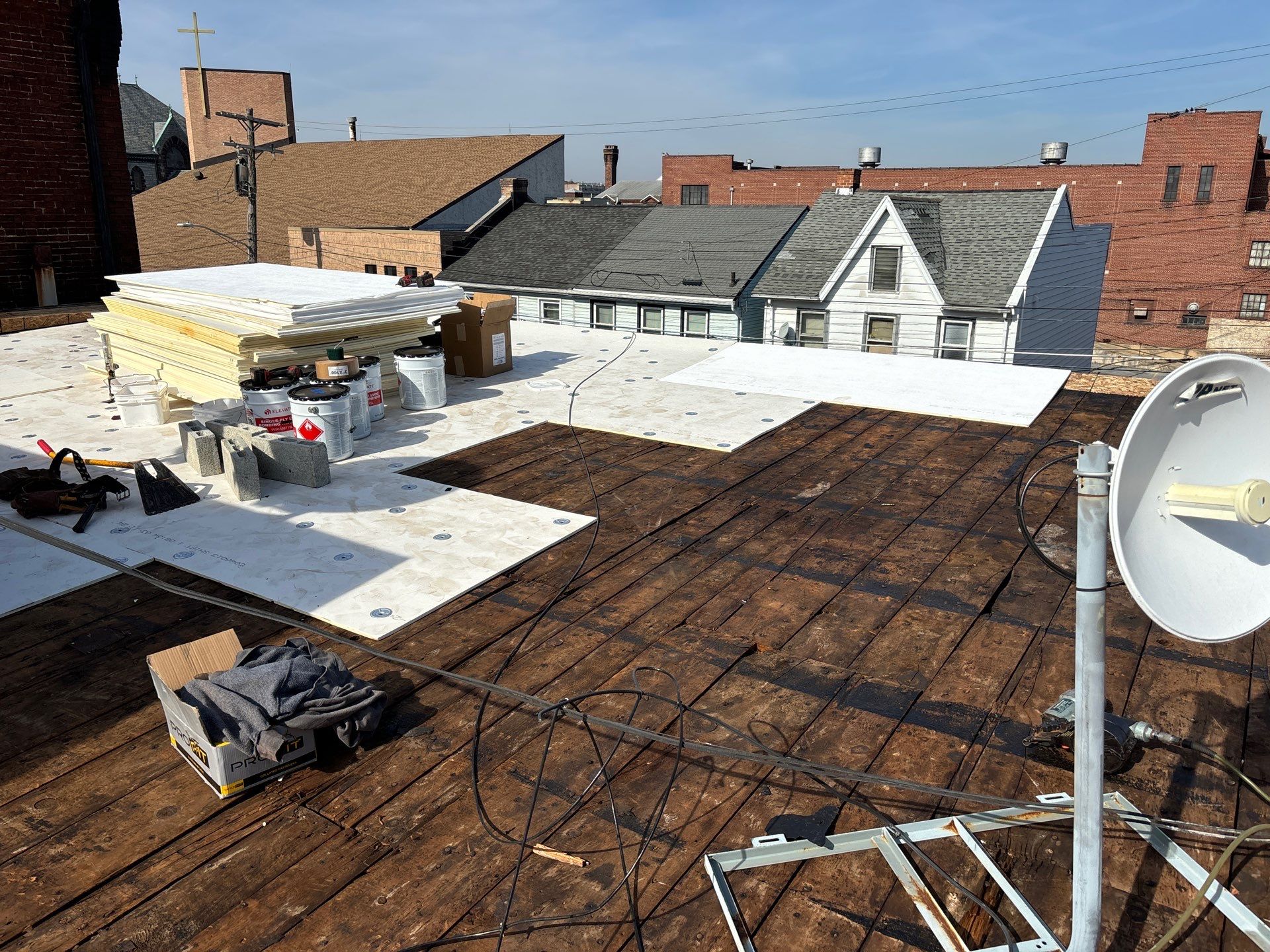 Commercial Roofing Installation using EPDM Rubber Roofing by Roof Ninja LLC 