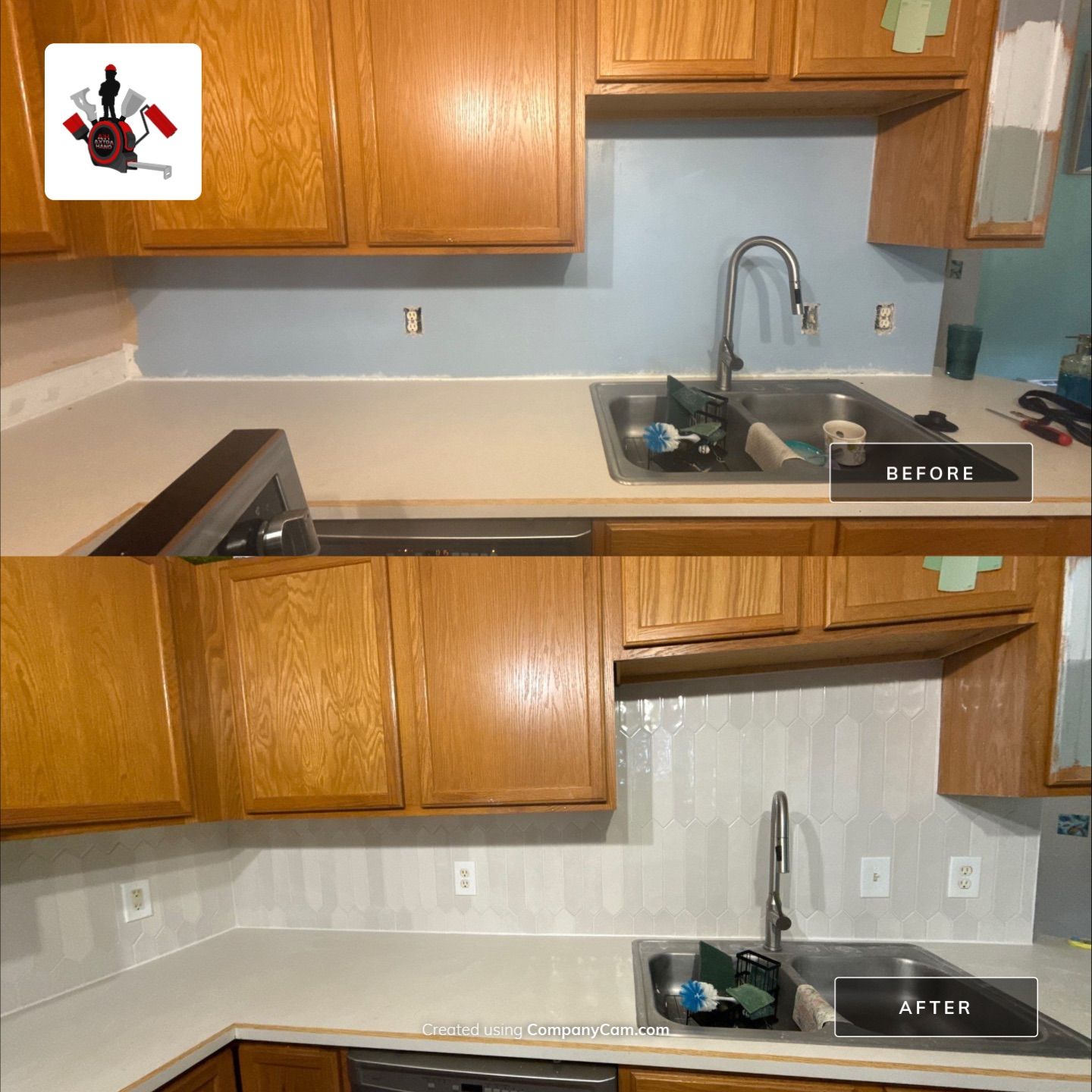 Tile Backsplash Installation by Axtra Hand