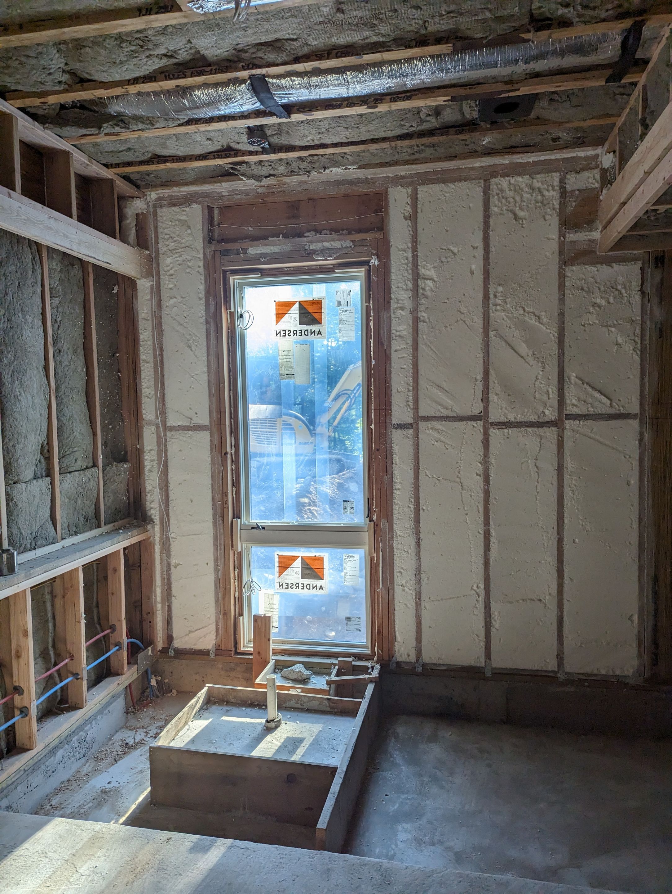 New Home Construction using open cell spray foam by NYS Foam & Energy