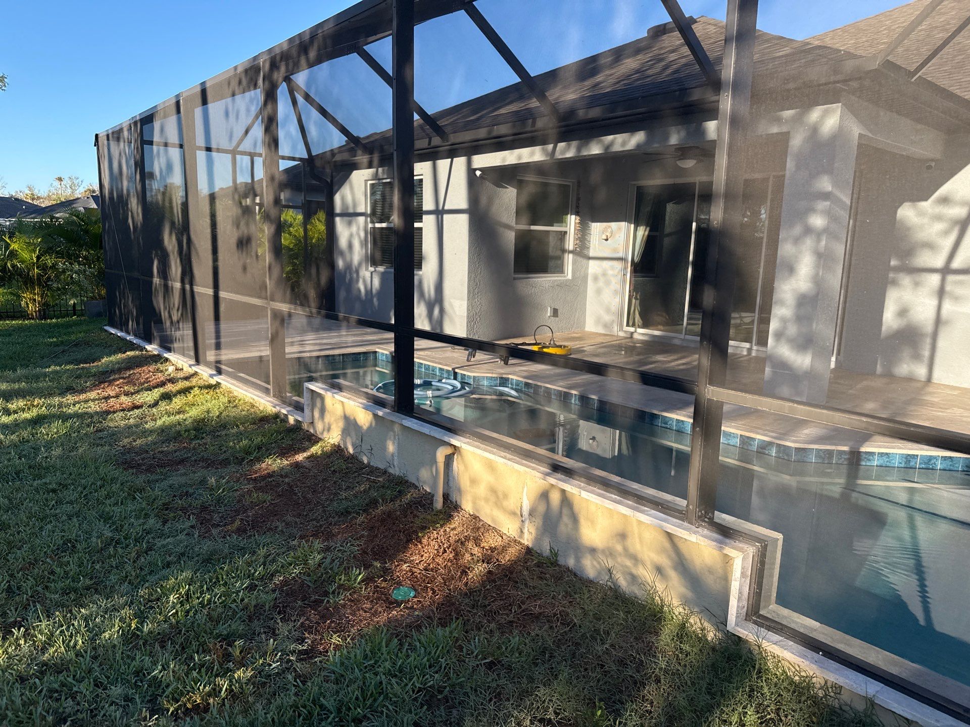 Paver Pool Deck Cleaning & Pool Cage Cleaning in Trevesta – Palmetto, FL by Sunshine AquaWash