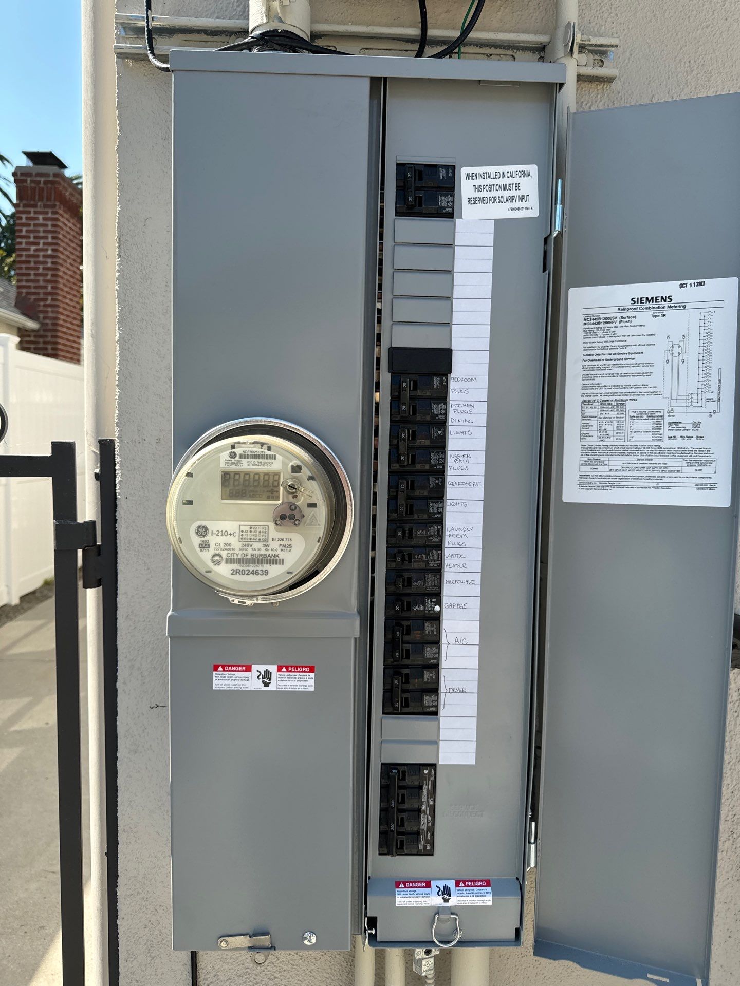 15-Panel Solar Installation and Service Panel Upgrade in Burbank by AWS Solar