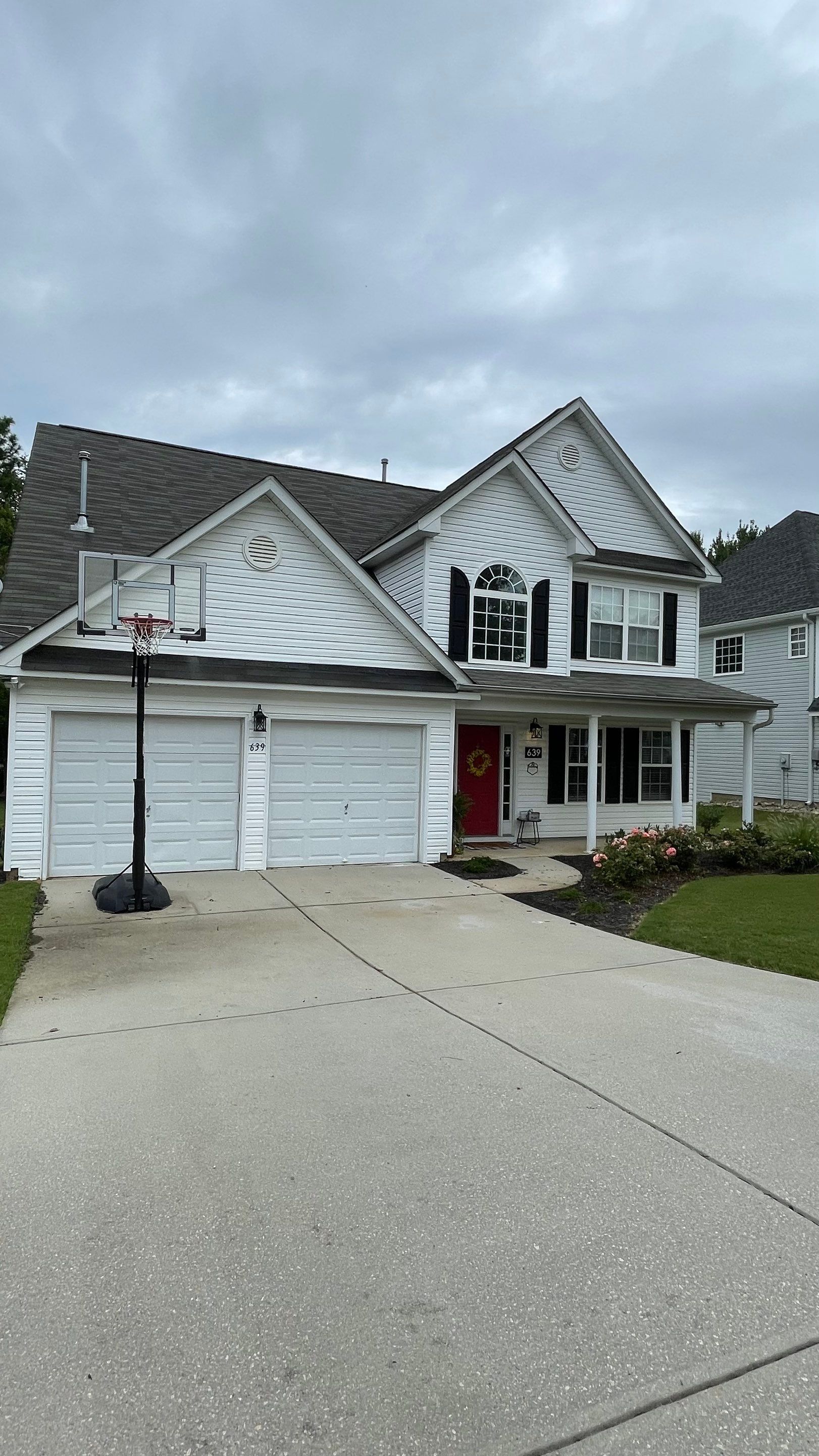 Roof and downspout replacement by hail damage by Just Brilliant Restoration JBR