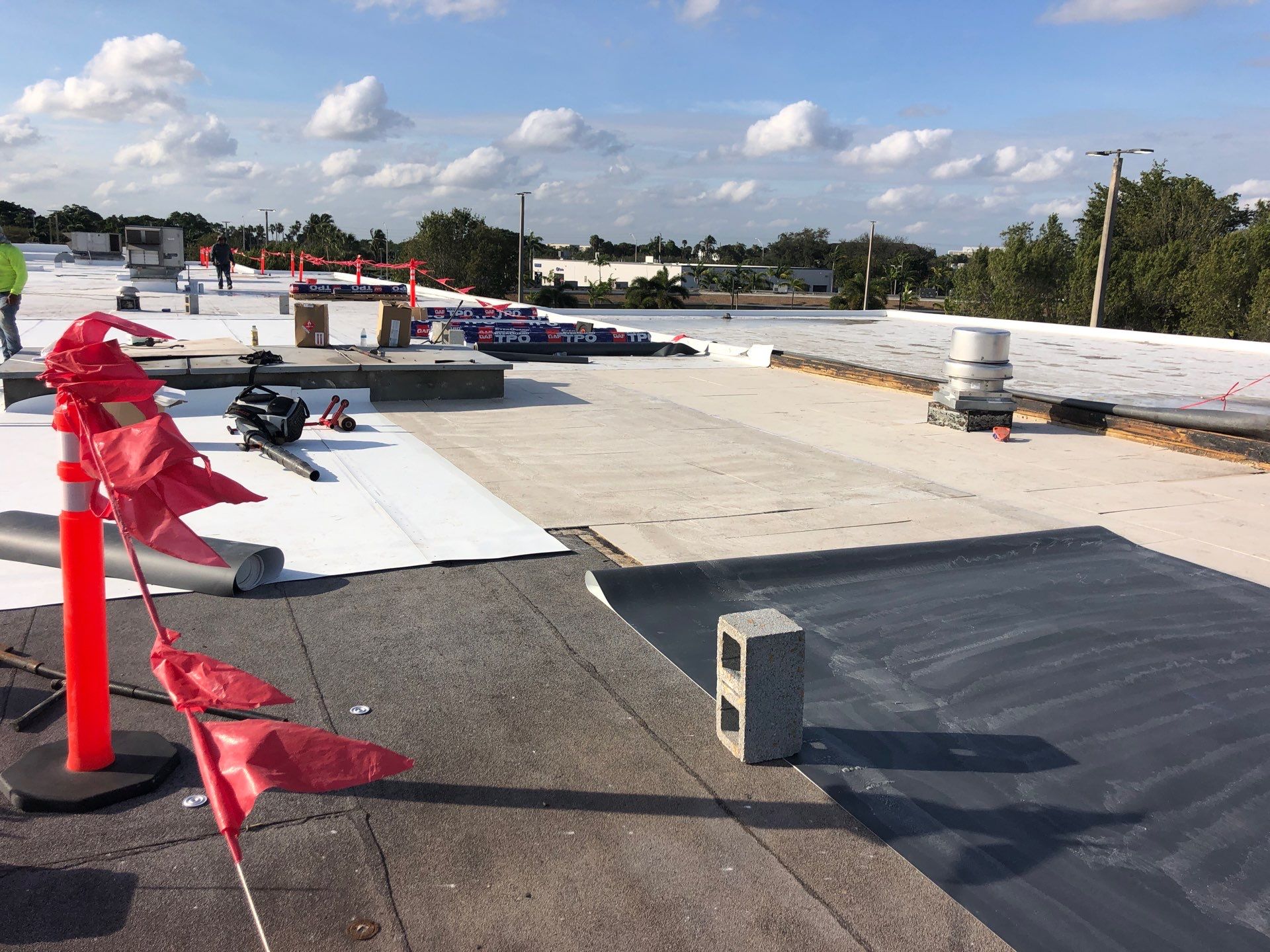 Commercial Re-Roof using GAF TPO by First Due Roofing