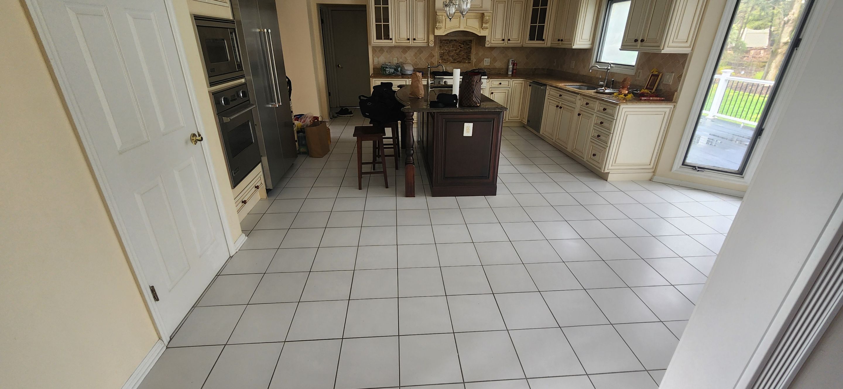 Red Oak refinished with DuraSeal Jacobean Stain and Bona Semi Gloss by Footprints Floors Morristown