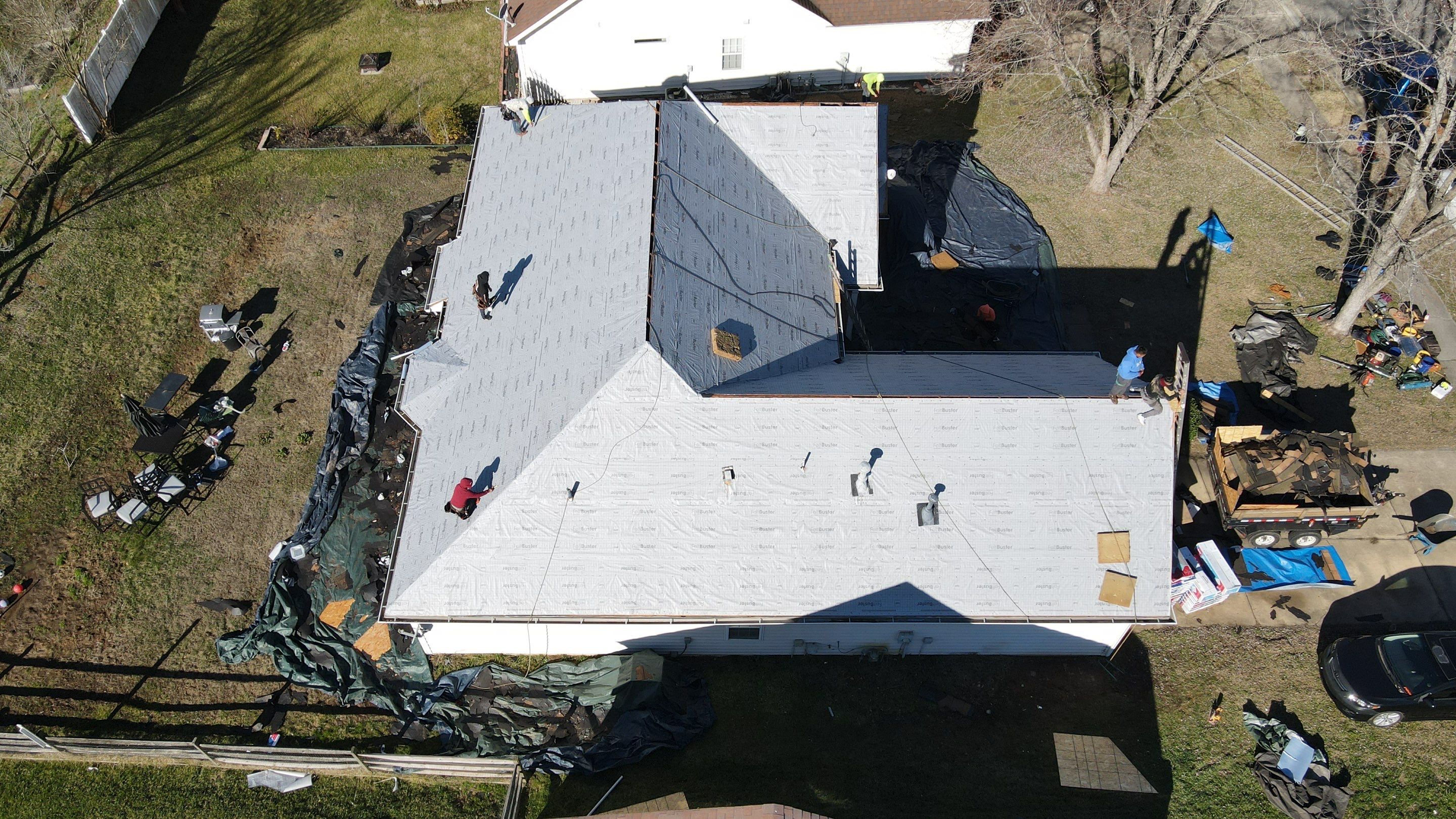 Residential Roofing Installation using GAF Timberline HDZ Charcoal by RISE Roofing & Restoration, LLC