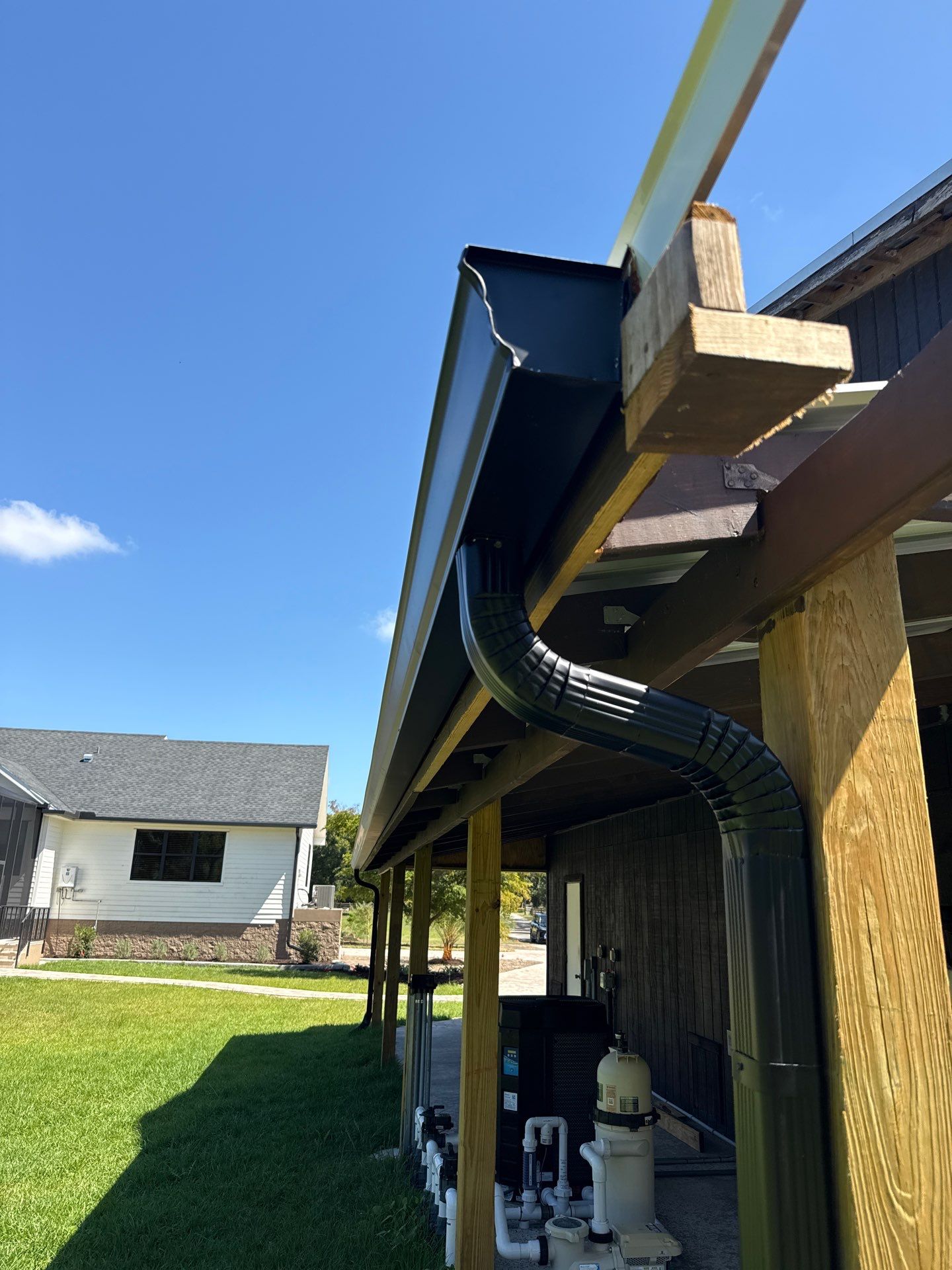 Black K-Style Seamless Gutters in Fort Myers FL by Gutter Professors