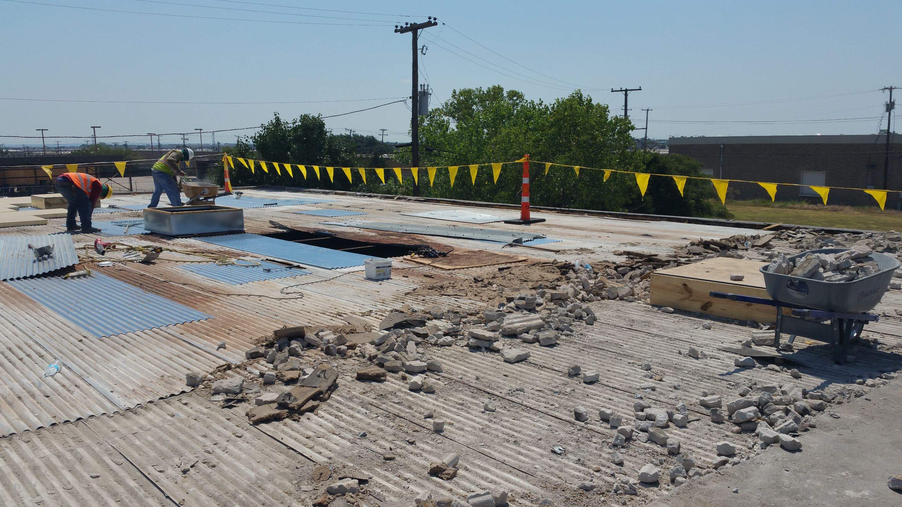 Massive Storm Damage Project - Factory in Arlington by First United Roofing & Construction